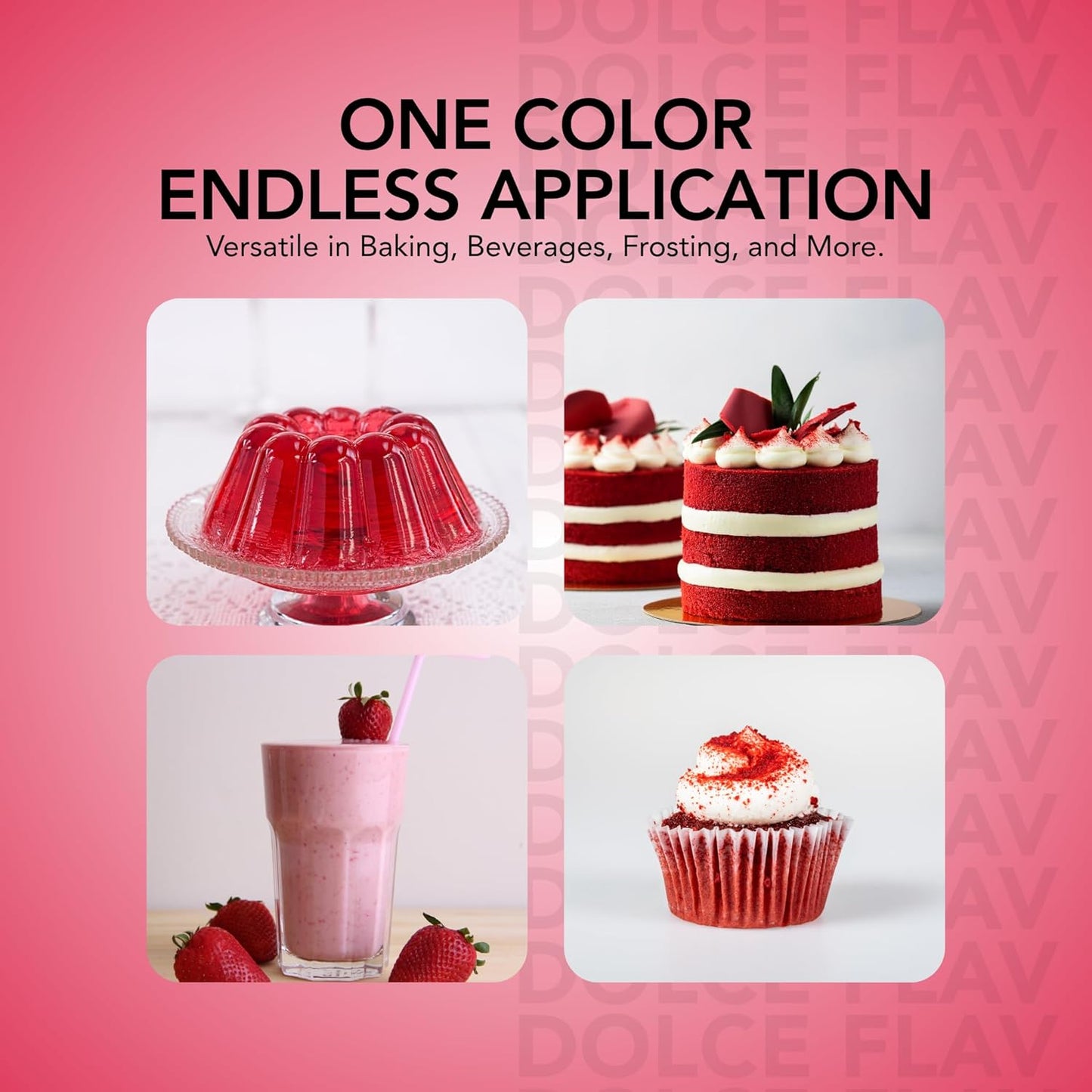 Dolce Flav Natural Red Food Coloring – Vivid Plant-Based Color from Beets | 2 oz Water-Soluble Liquid Dye for Baking, Drinks & Frostings | Graduated Dropper Included | No Artificial Dyes | Kosher | Made in USA