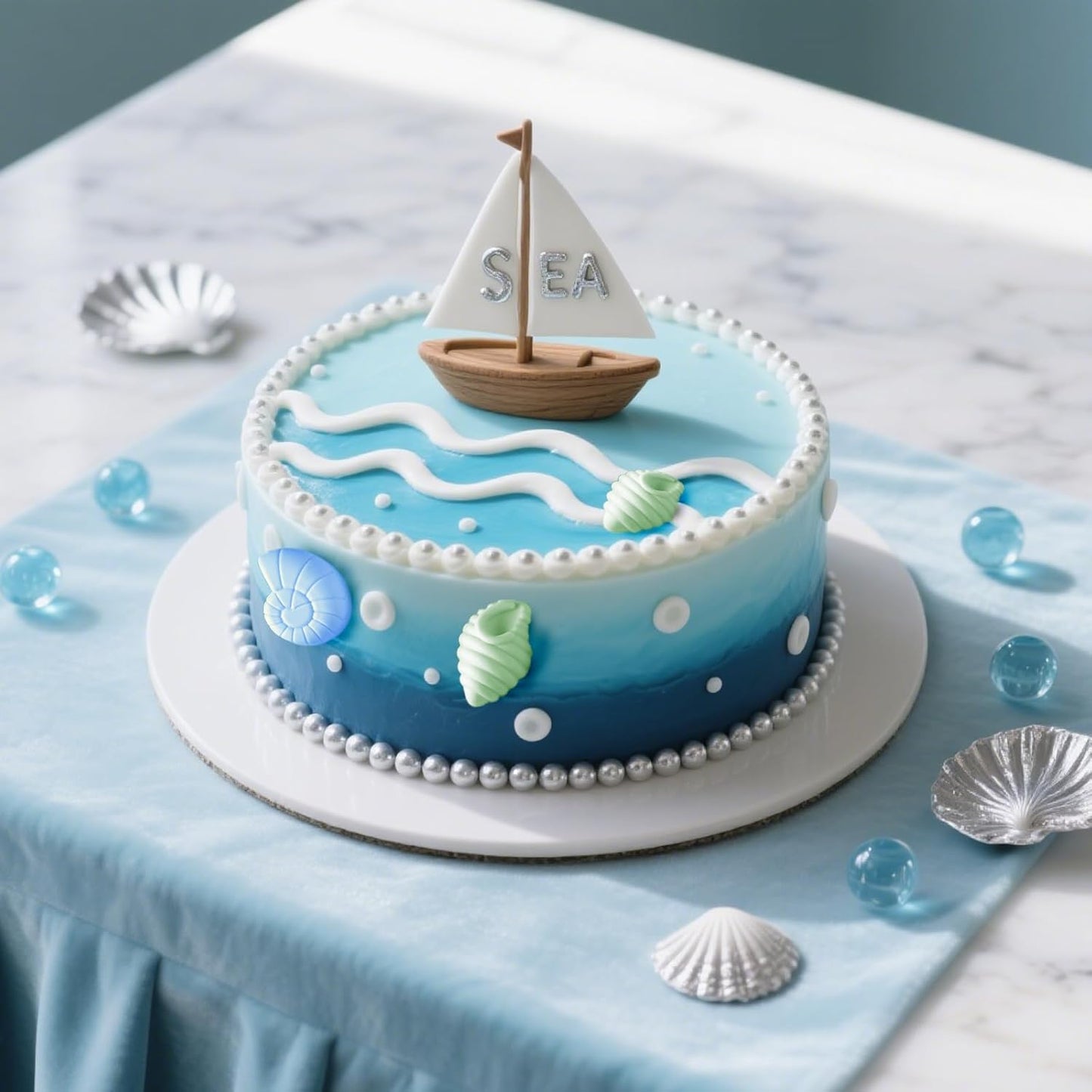 2-Pack Horse Green Seashell Silicone Molds for Chocolate Candy Baking Decorations