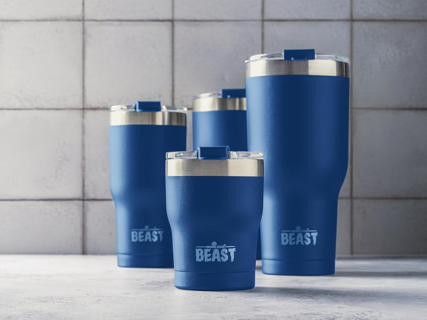 Beast 30 oz Tumbler Stainless Steel Vacuum Insulated Coffee Ice Cup Double Wall Travel Flask (Royal Blue)
