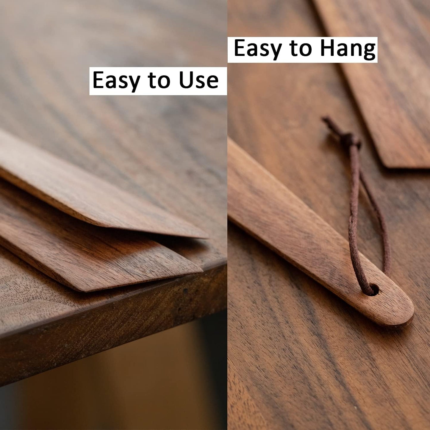 Muso Wood 9.8" Acacia Wood Spatula for Cooking, Small Wood Flipper, Non-Stick Spatula Set, Multi-Purpose Spatulas for Flipping, Serving, Scraping & Turning (Set of 1)