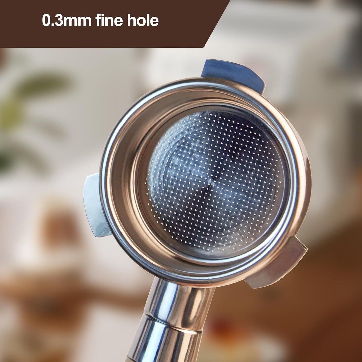 51 mm Bottomless Portafilter with Puck Screen 3 Ears Espresso Portafilter Compatible with Delonghi Dedica EC680, EC685,SMEG & EUPA Coffee Machines,Stainless Steel Porta filter and Maple Handle
