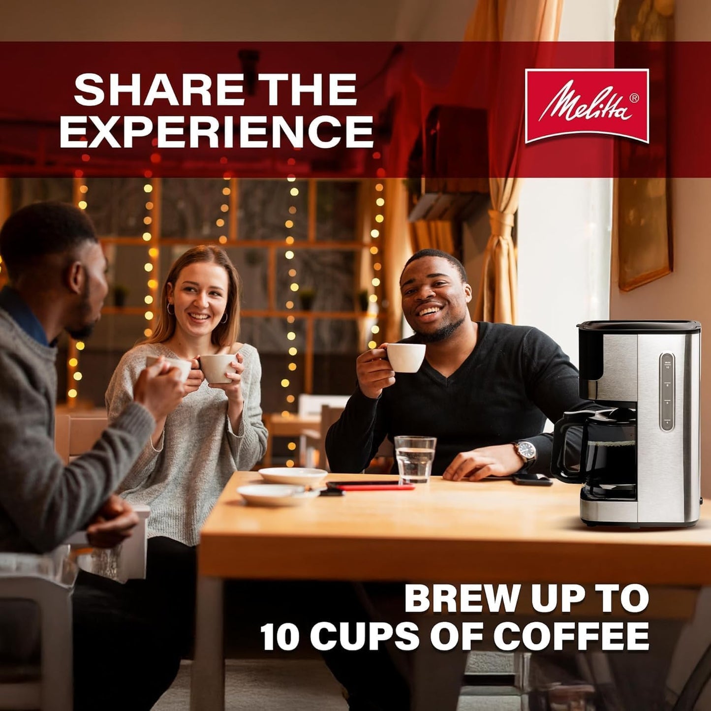 Melitta Aroma Series Programmable Drip Coffee Makers Parent (Aroma Tocco Glass Black 10 Cups)