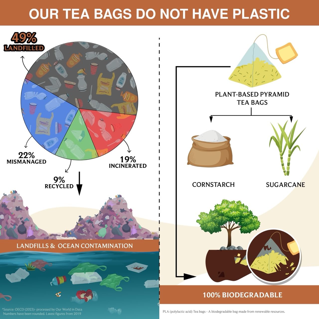 BREWIX, Masala Chai Tea Bags (50 Pyramid Tea Bags) Strong, Robust & Spicy - Pure Ingredients | Black Tea, Cinnamon, Ginger, Black Pepper, Cardamom & Cloves, Packed in Resealable Ziplock Pouch