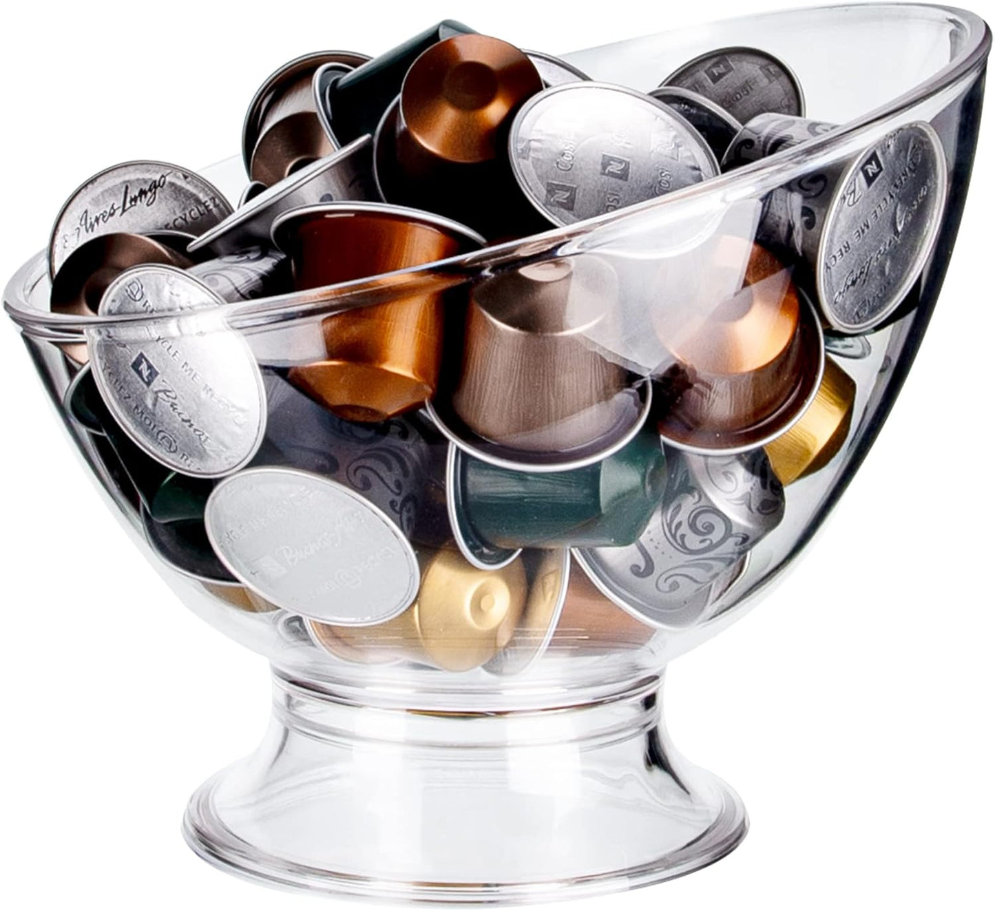 MOLFUJ Coffee Pod Holder, Clear K Cup Holder Plastic, Espresso Pod Holders for Counter Small, Pod Storage for K Cups, Vertuo Capsule Creamer Organizer for Coffee Bar