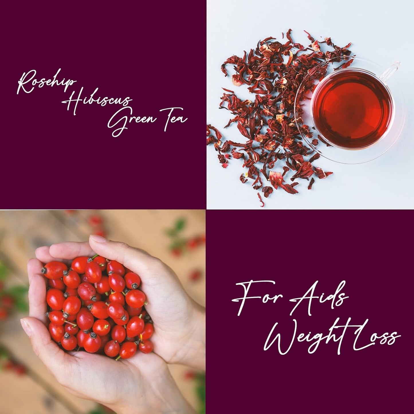 Life Plus Style Gourmet Pagoda Garden Rosehip Hibiscus Green Tea Organic Herbal Tea Caffeinated Hot or Iced Natural Ceylon Tea Antioxidants Supports Wellness 60 Tea Bags