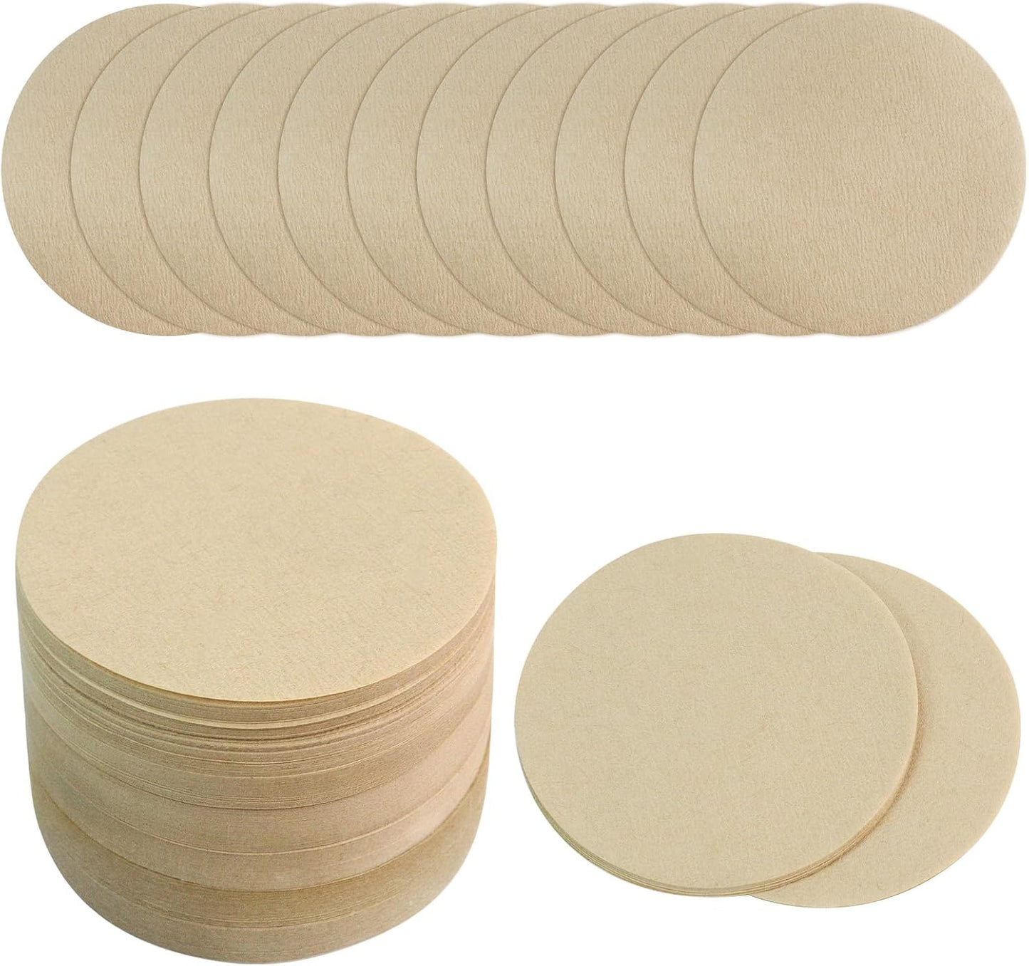 400 Pack Of Natural, Unbleached 2.5-Inch Disposable Coffee Filter Discs, Designed for Percolator Coffee Makers. Ideal for Use At Home, Office, Or Camping.