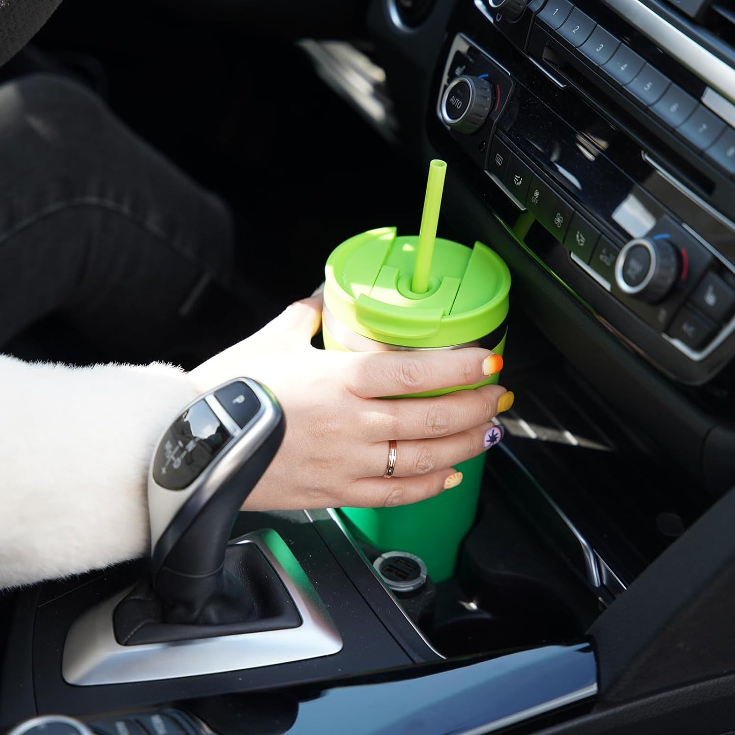 BJPKPK 30oz Tumbler With lid And Straw Stainless Steel Travel Coffee Mug Insulated Tumblers Cups,Bamboo Grove