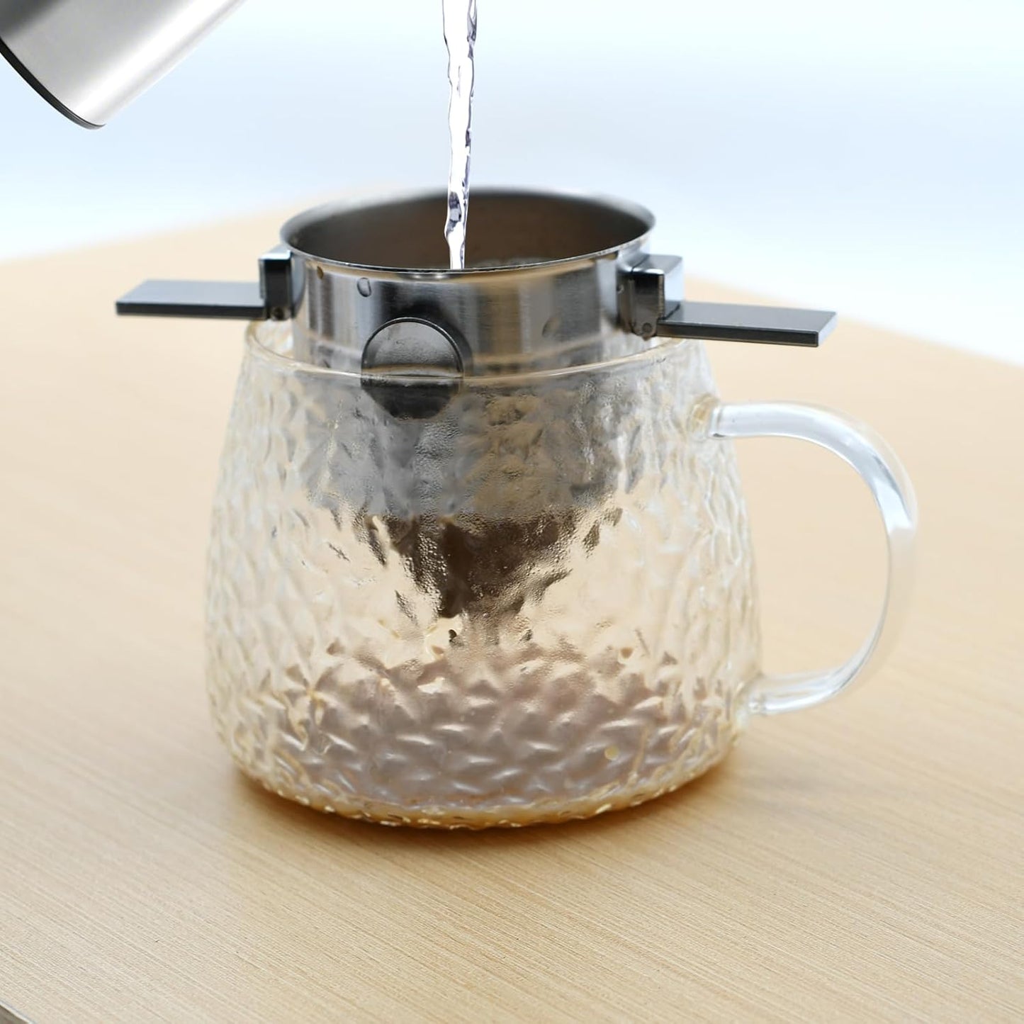 Collapsible Coffee Filter-Stainless Steel Camping Coffee Filter-Reusable Paperless Coffee Filter Canister Coffee Dripper-Coffee Filter Holder for Carrying Around While Camping