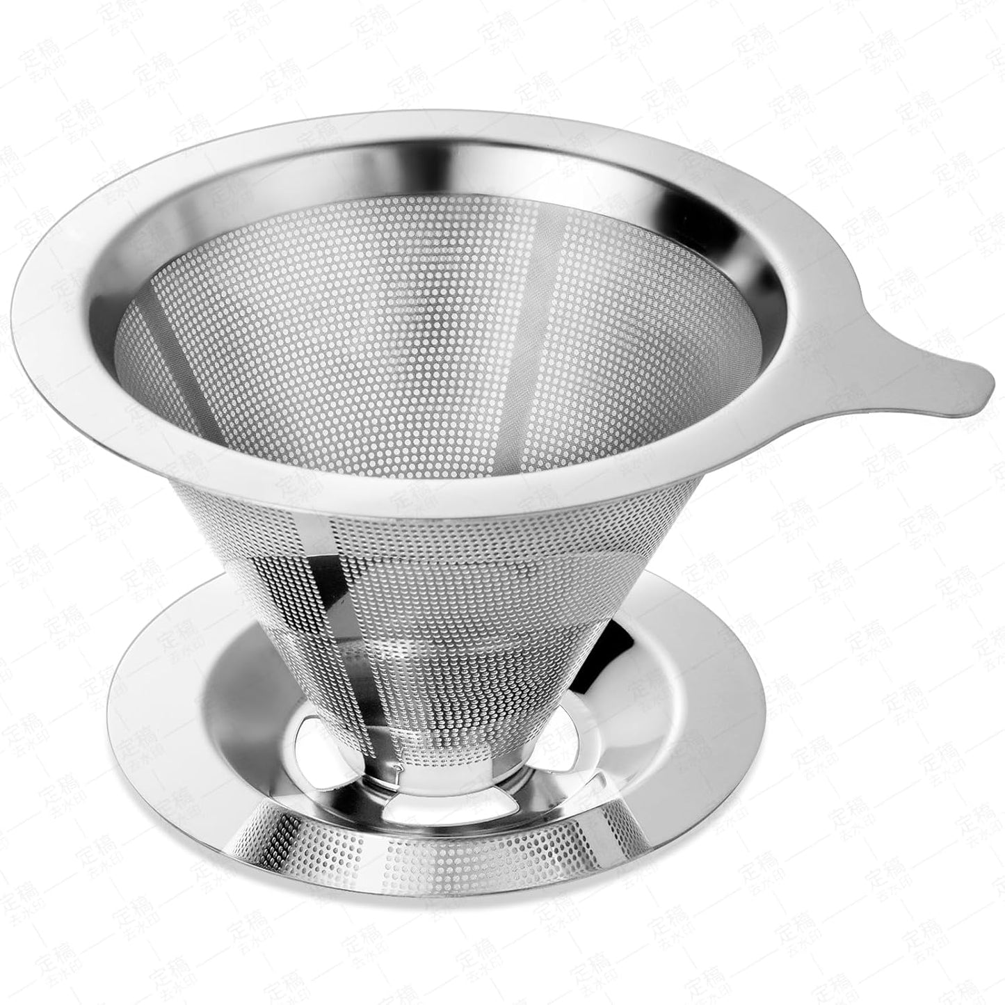 Upgraded Pour Over Coffee Filter, Coffee Dripper, Paperless Mess Stainless Steel Coffee Filter, Maker One to Two Cup Coffee, Easy to Use and Clean (Middle(1-2CUPS))