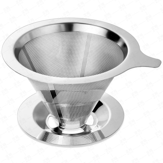 Upgraded Pour Over Coffee Filter, Coffee Dripper, Paperless Mess Stainless Steel Coffee Filter, Maker One to Two Cup Coffee, Easy to Use and Clean (Middle(1-2CUPS))