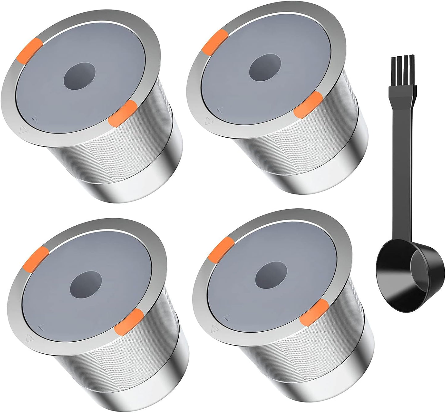 Reusable k Cups for keurig 2.0 1.0,Universal stainless steel Refillable k Cups Filter Use for Keurig all most of coffee Makers brewers(4pack)…