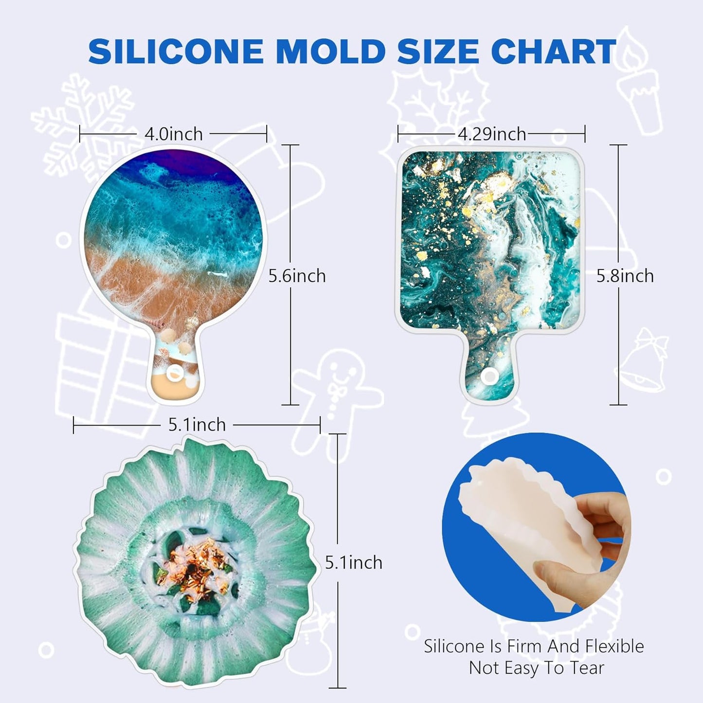 IGaiety Resin Coaster Molds Silicone Kit Cutting Serving Board Mold 82 Pcs Geode Tray Molds with Pigments for Starter Beginners Bundle Epoxy Resin Coasters Casting Kit Cup Mats Home Decoration Set