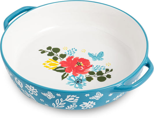 Wisenvoy Pie Pan Ceramic Pie Dish 9.8 Inches Pie Plate Porcelain Deep Dish Pie Pan Non-Stick Pie Pans