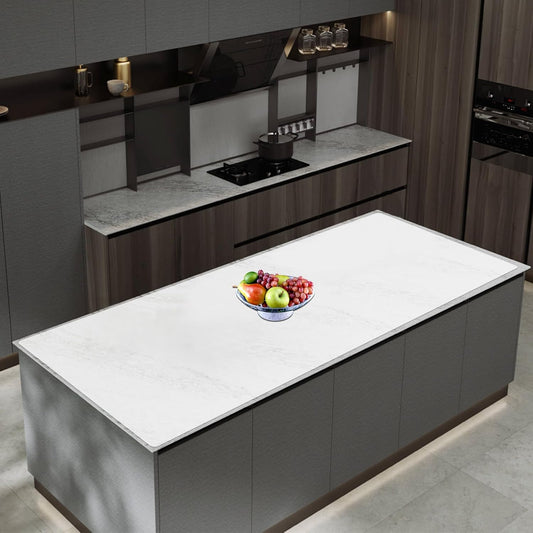 47.3''x23.6''(120cmx60cm) Extra Large Silicone Mat for Kitchen Counter, Heat Resistant Countertop Protector, Non-Slip Waterproof Kitchen Island Mat, Easy to Clean, Semitransparent