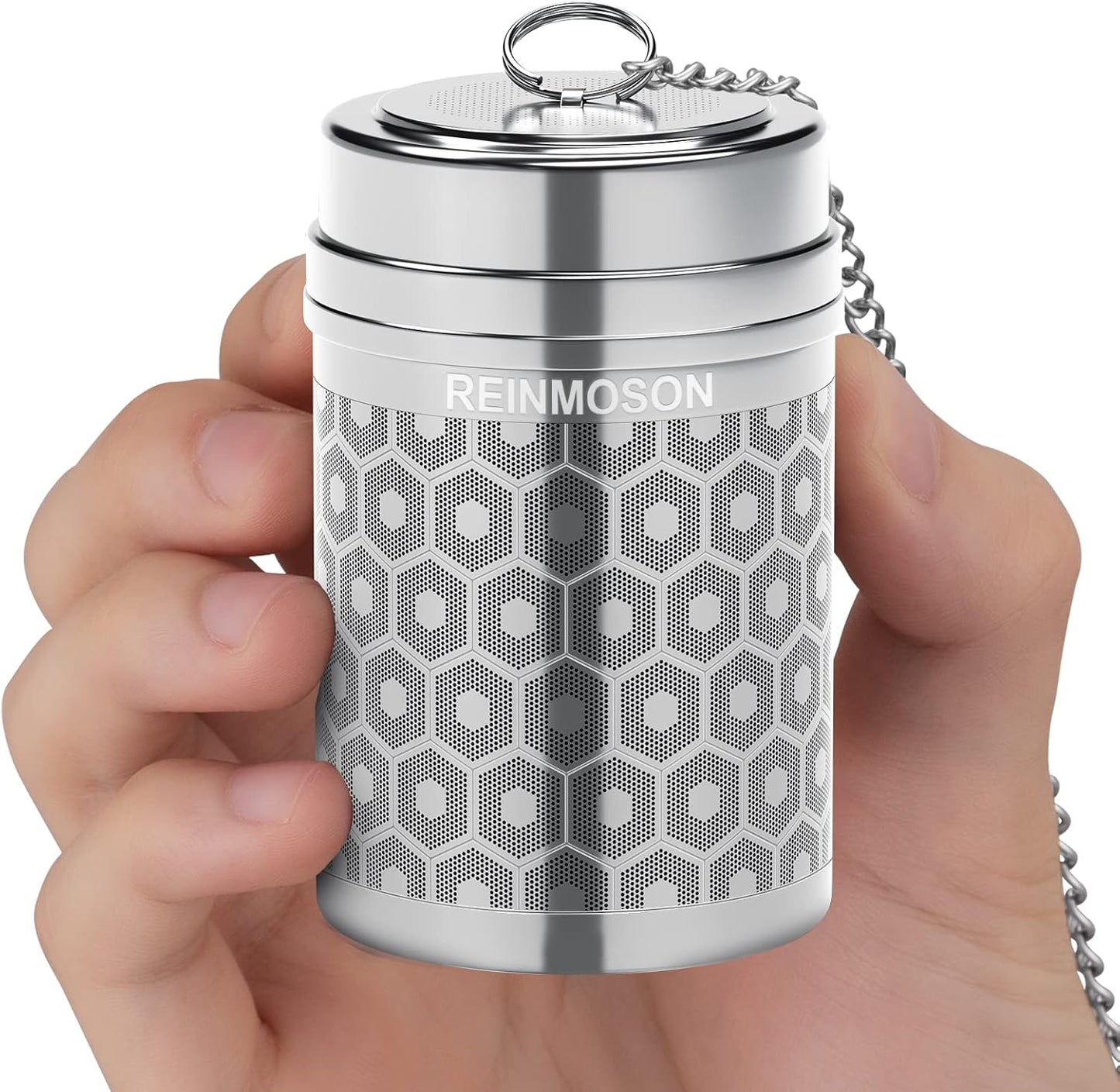 Reinmoson Large Tea Infuser for Loose Tea & Spice Infuser for Cooking, Extra Fine Mesh Tea Strainers, 304 Stainless Steel Loose Leaf Tea Steeper for Black Tea, Rooibos, etc