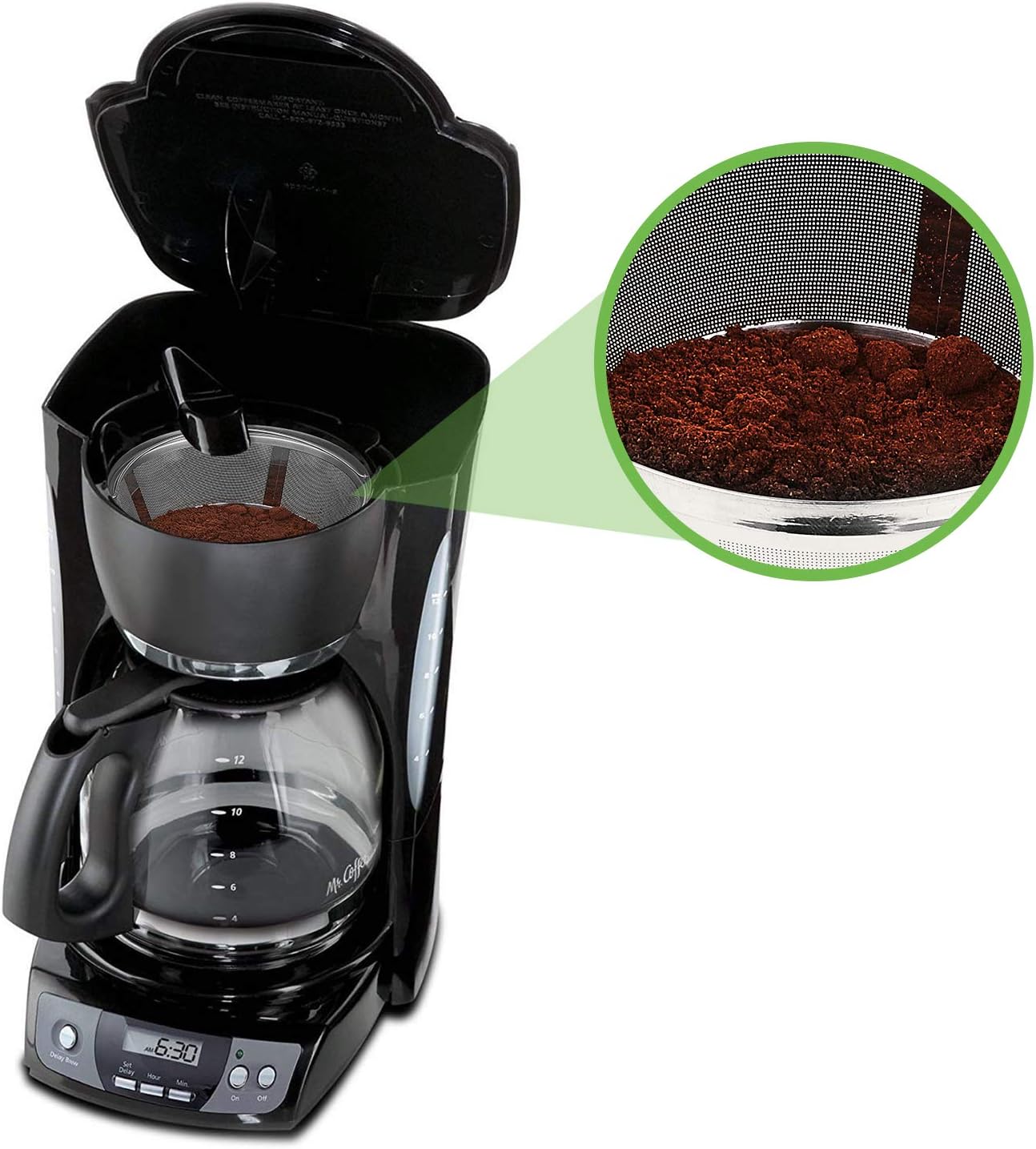 Reusable Coffee Filters 8-12 Cup Permanent Coffee Filters Basket Washable Compatible with Mr. Coffee Black & Decker Coffee Maker Filter Parts