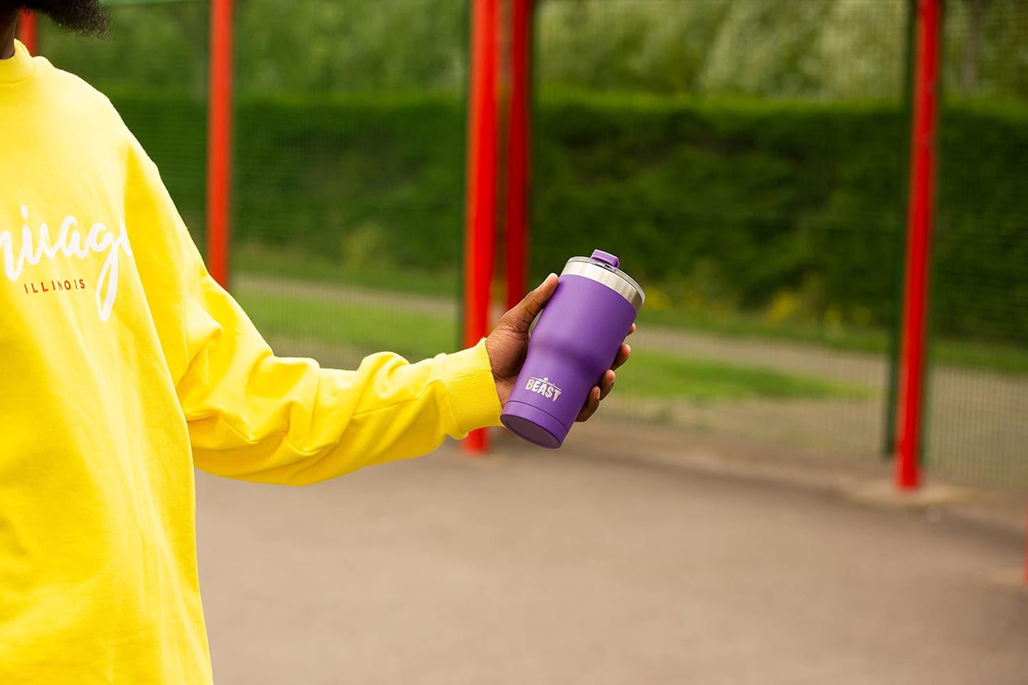 Beast 20 oz Tumbler Stainless Steel Vacuum Insulated Coffee Ice Cup Double Wall Travel Flask (Purple)