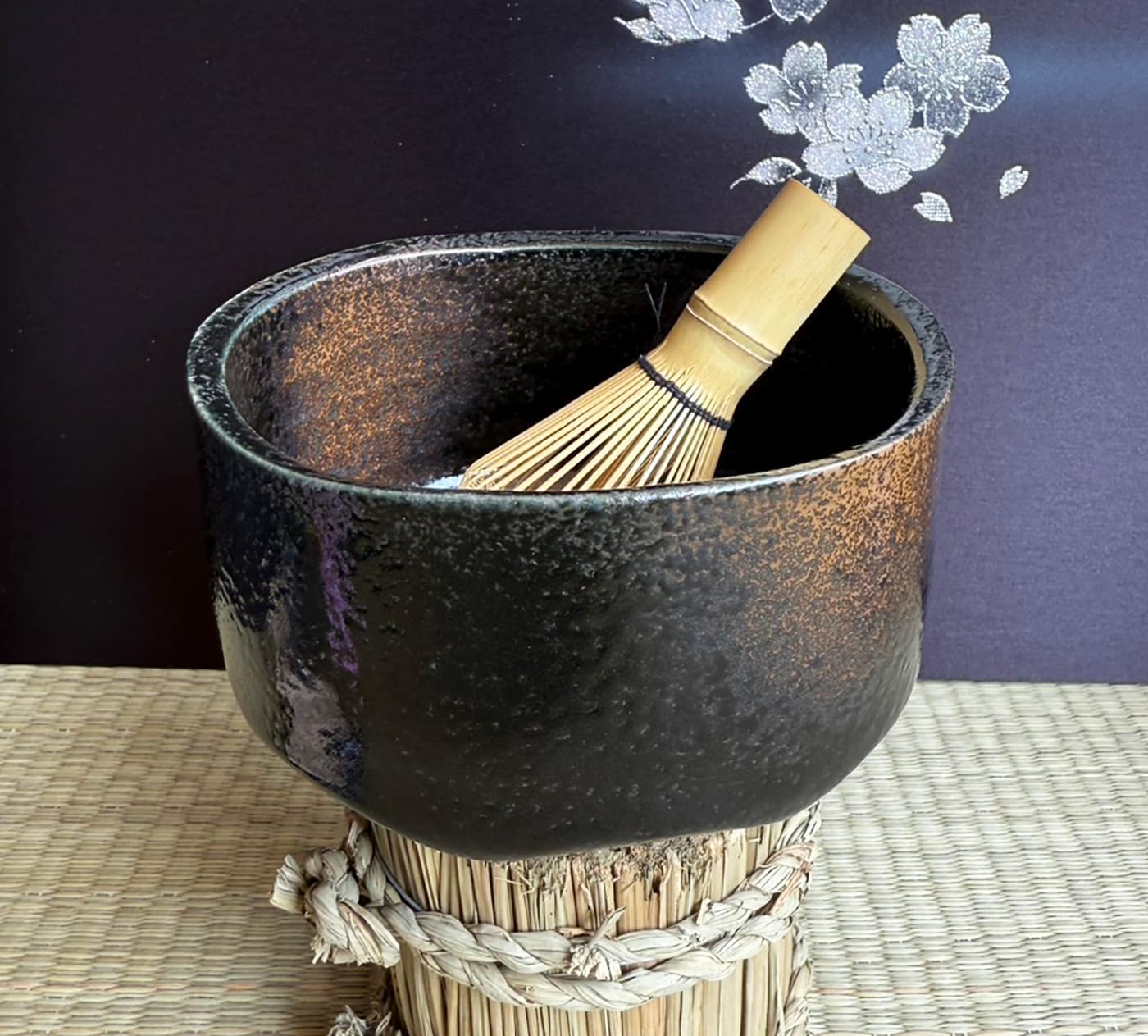 Japanese Traditional Handcrafted Mino Matcha Chawan Tea Bowl Cup Ceremony Tableware Pottery (Kurosakin Kesho)