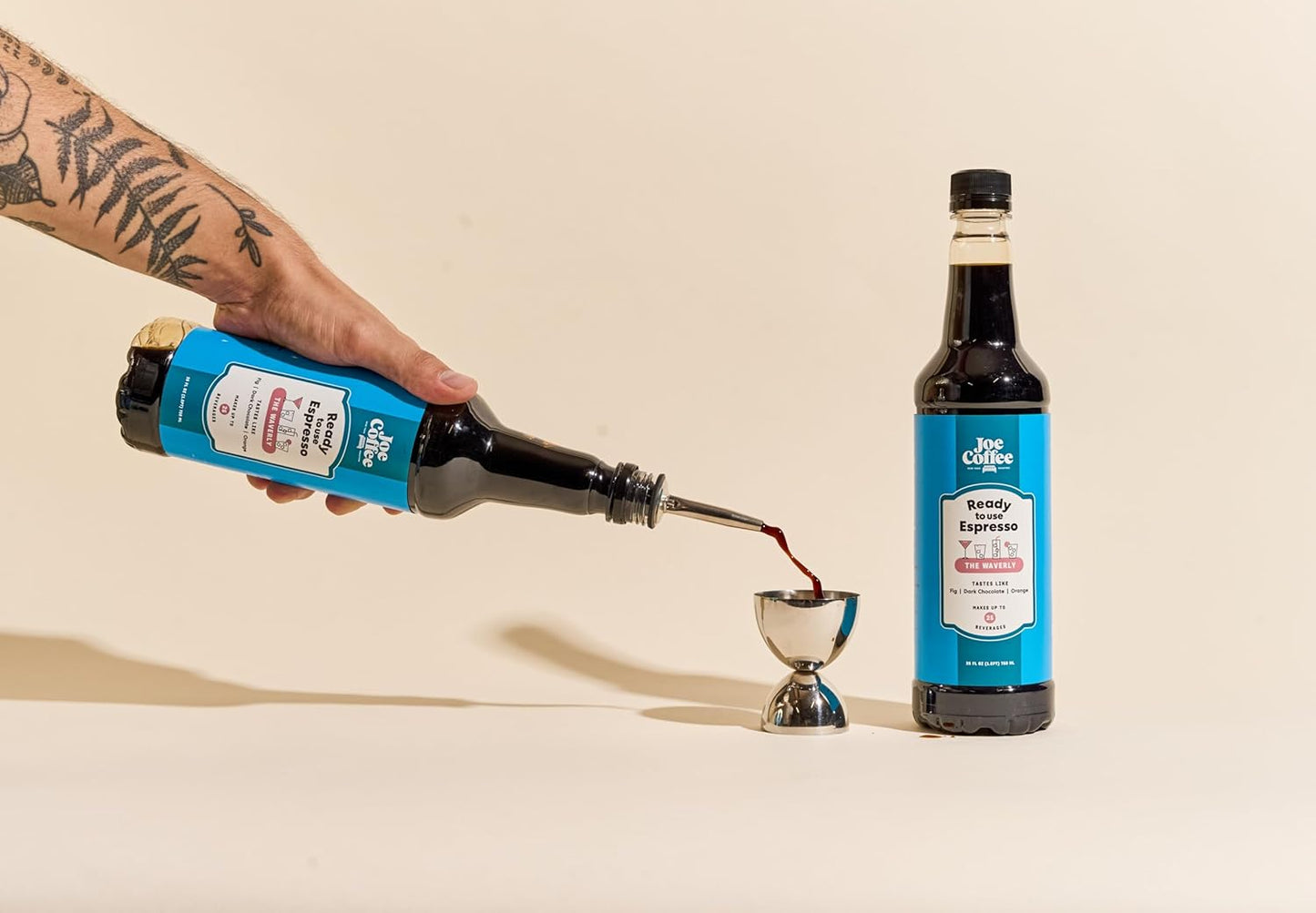 Joe Coffee Company - Ready to Use Waverly Espresso Specialty Coffee Concentrate, 25 fl oz Bottle (Pack of 6) | NYC Roaster, Kosher, Climate-Friendly