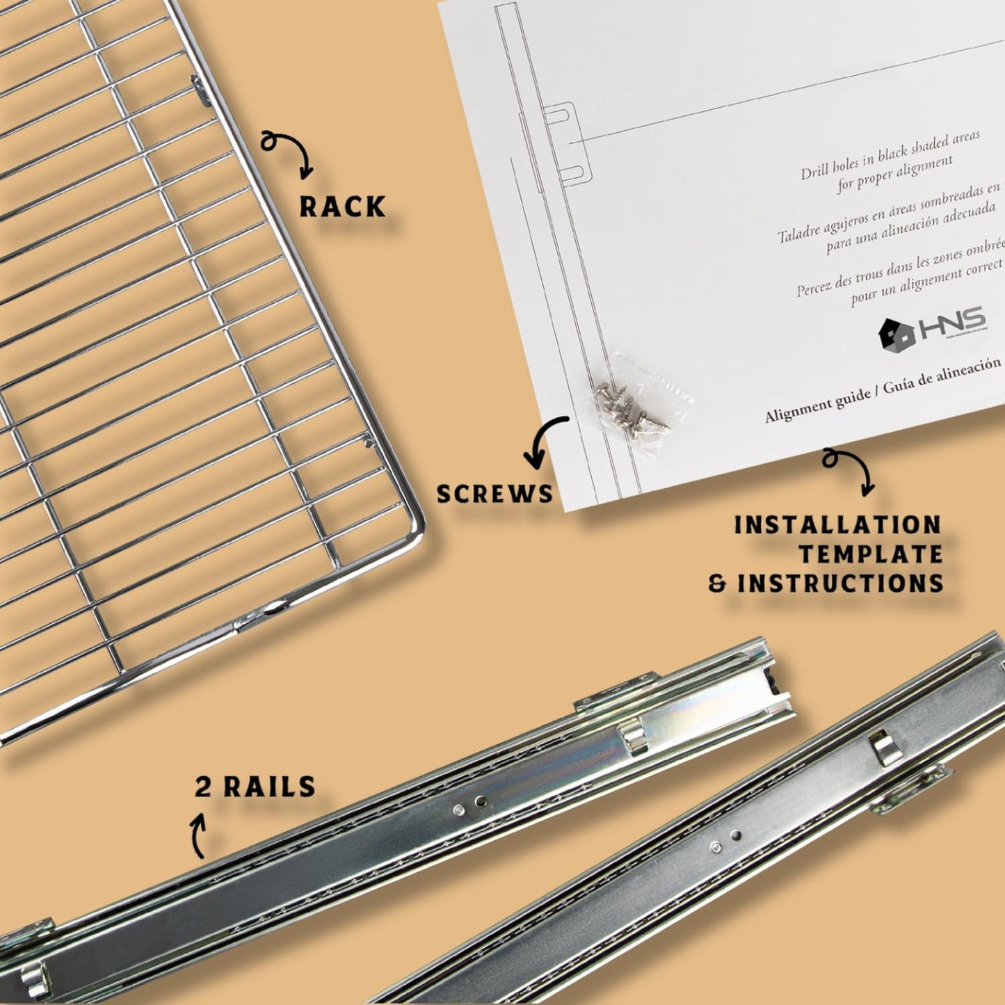 HOLDN’ STORAGE Pull Out Cabinet Organizer - Heavy Duty Steel with Smooth Slide-Out Drawers, Chrome Finish - 17" W x 17" D Basket, Fits 18.25" Cabinet Opening