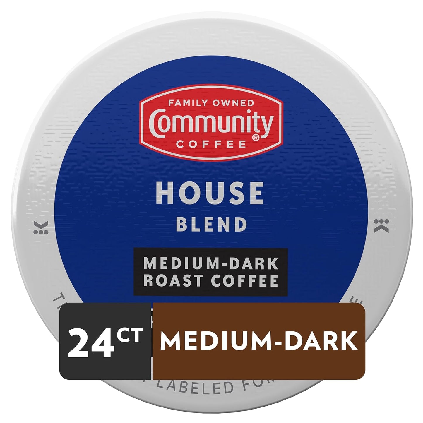 Community Coffee House Blend 24 Count Coffee Pods, Medium Dark Roast, Compatible with Keurig 2.0 K-Cup Brewers, 24 Count (Pack of 1)