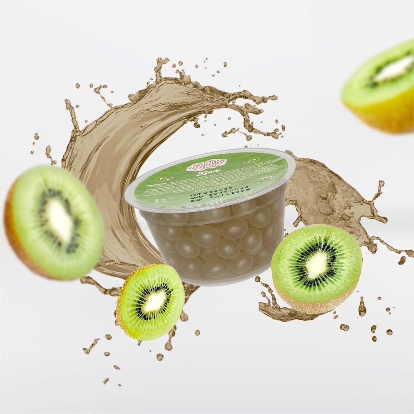 Popping Boba 3-Party flavors kit Dragon Fruit, Peach, Kiwi | Bursting Boba, Popping Pearls | 1 pack 390 Grams Panda Products (Dragon | Peach | Kiwi)