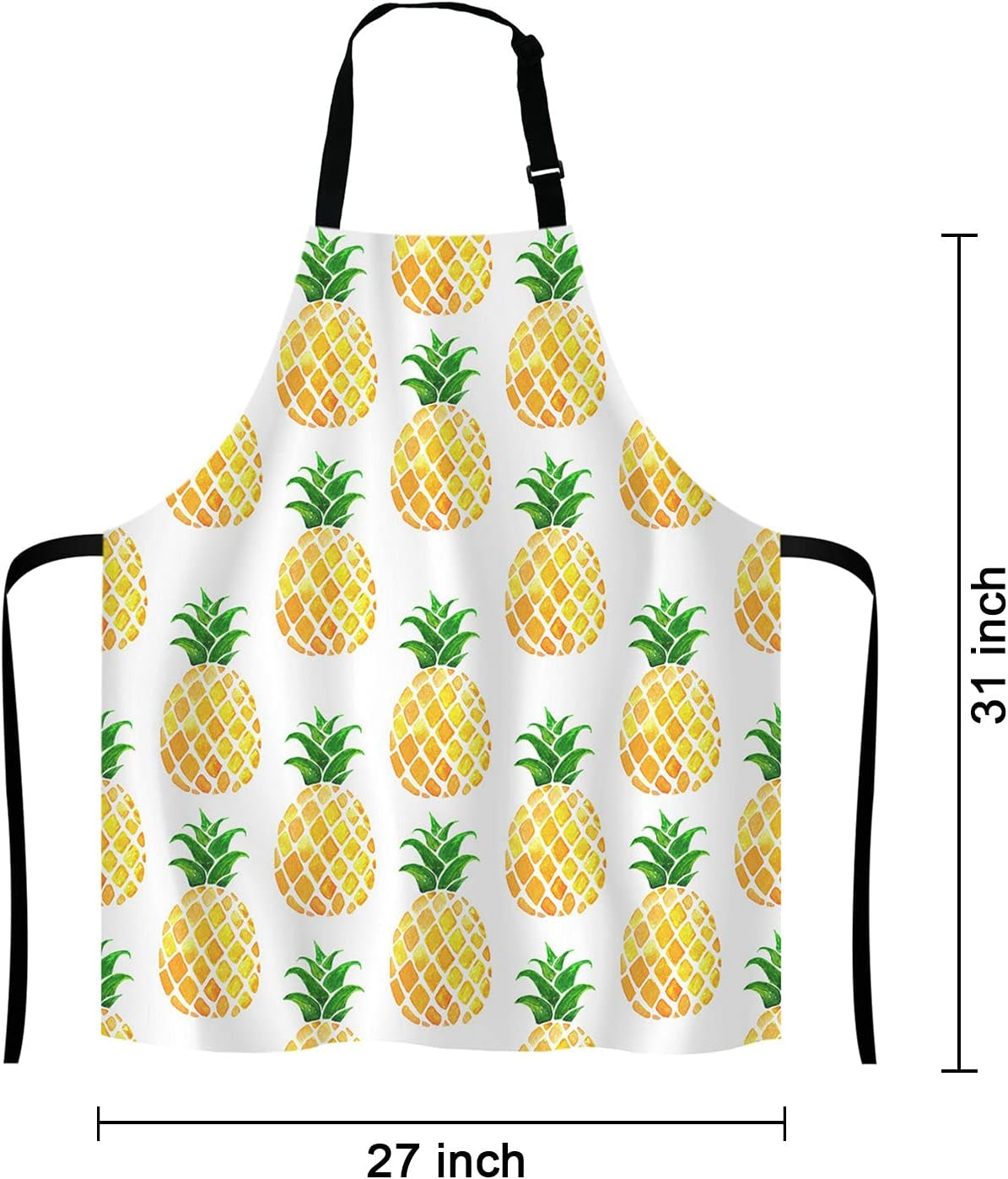 Funny Hipster Baking Apron Novelty Cooking Chef Present For Men Womens Baking Present Full BBQ Grilling Kitchen Apron Pineapple