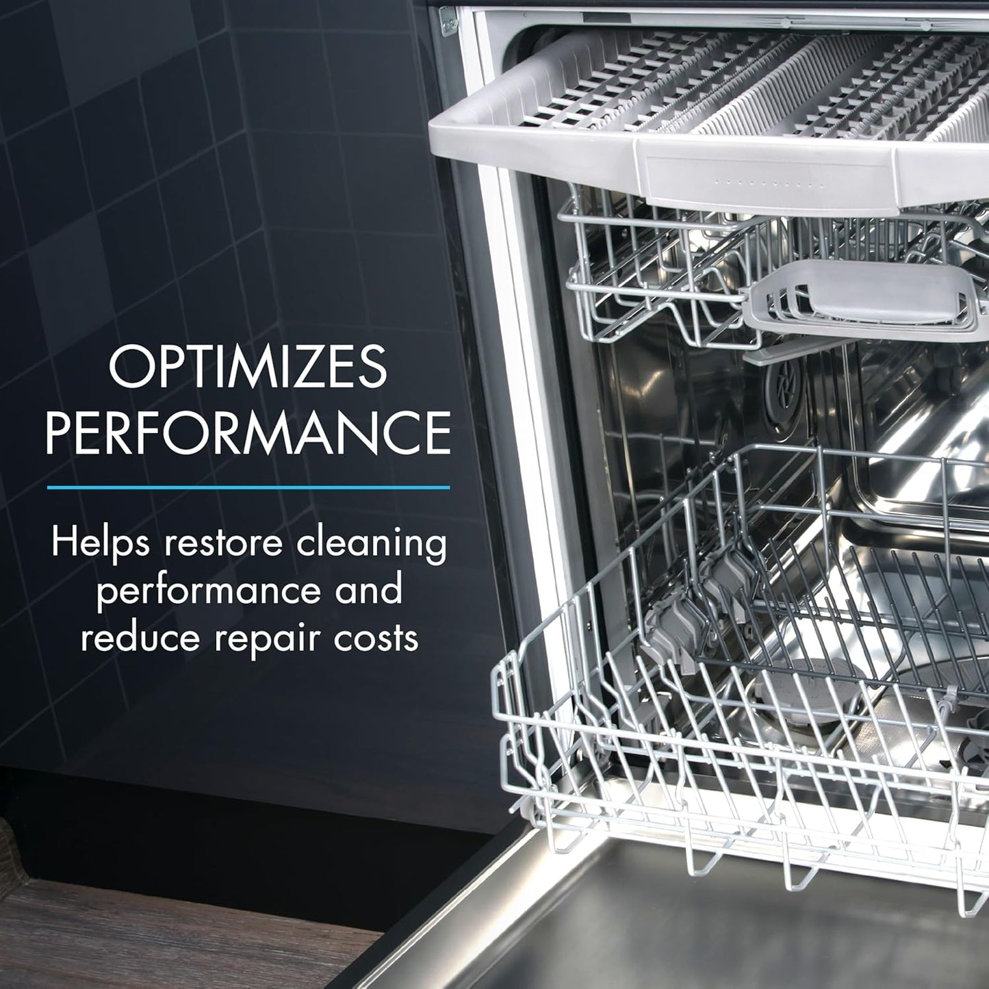 Glisten Dishwasher Cleaner, Removes Limescale, Rust, Buildup, and Grease, Lemon Scent, Made in the USA, 12 Ounce Bottle, 3-Pack