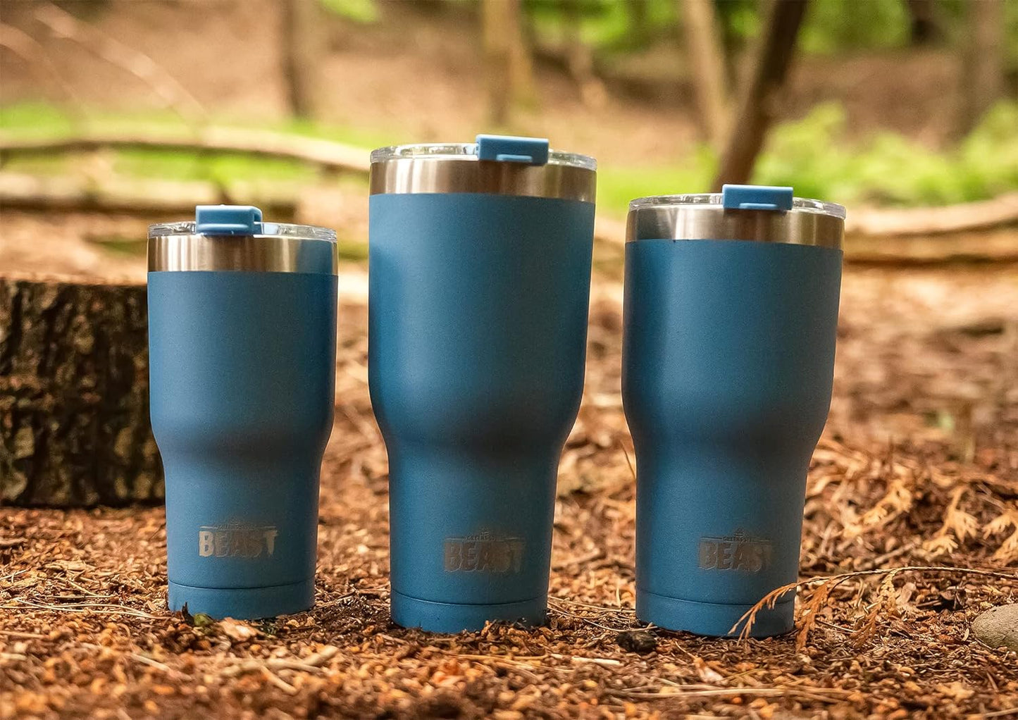 Beast 40 oz Tumbler Stainless Steel Vacuum Insulated Coffee Ice Cup Double Wall Travel Flask (Stormy Sky Blue)