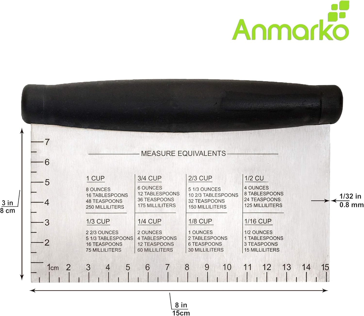 Stainless Steel Metal Griddle Scraper Chopper - Great as Dough Cutter for Bread and Pizza Dough - Multipurpose Kitchen Utensil for Flat Top Griddle - Commercial Quality