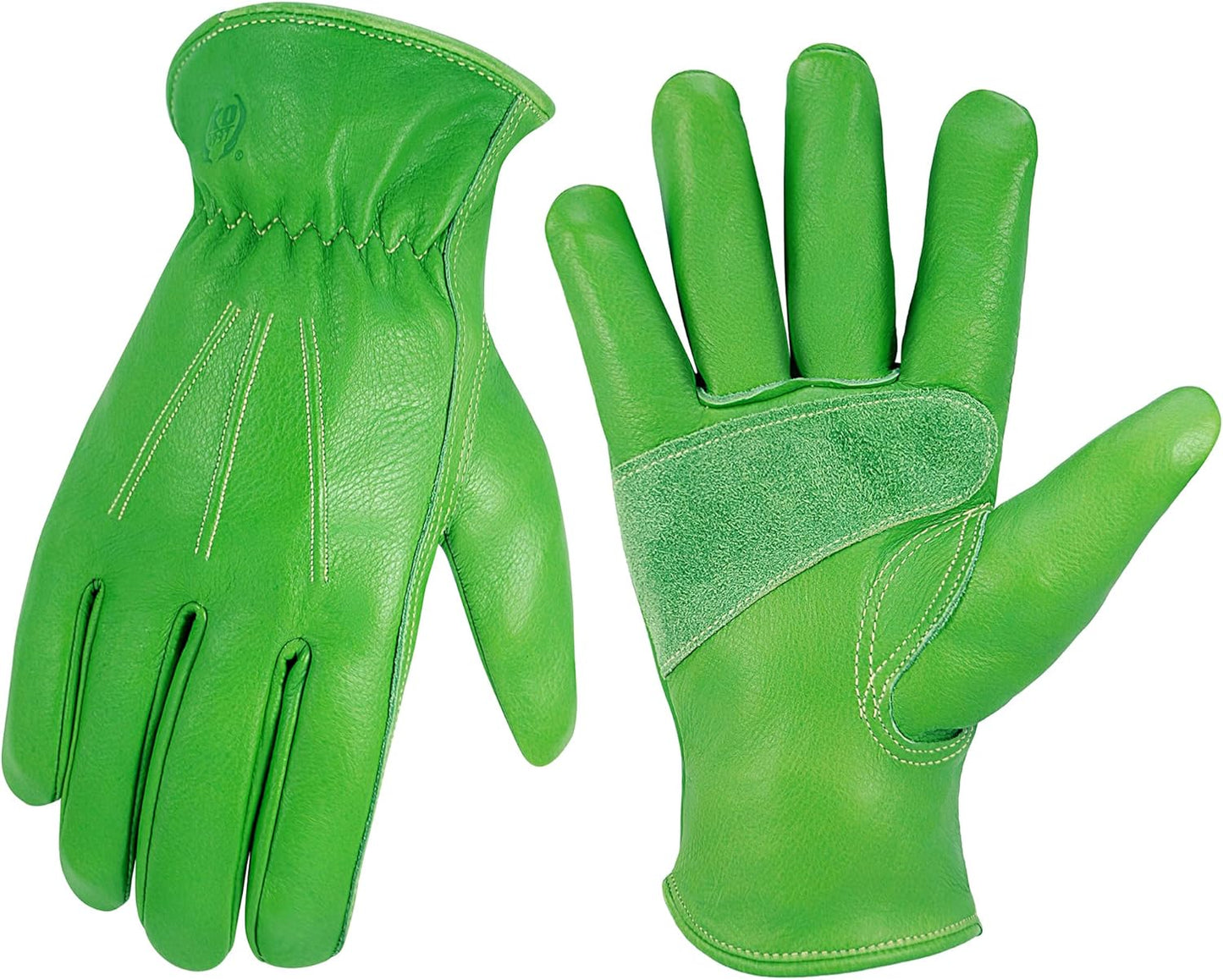 Leather Work Gloves for Men & Women, Reinforced Durable Gardening Gloves,Cowhide Work Gloves,Puncture & Cut Resistant