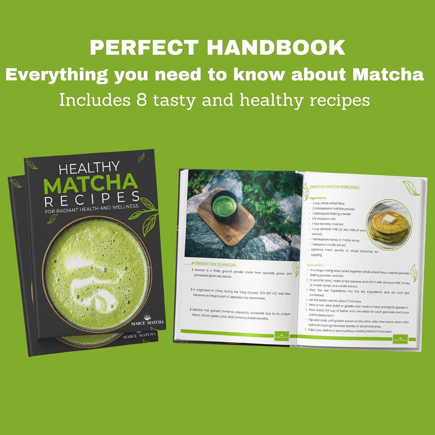 Marce Matcha Whisk Set- Matcha Set includes Matcha Bowl, Sifter, Holder and Scoop- The Perfect Bamboo Whisk for Matcha Tea (Pink)