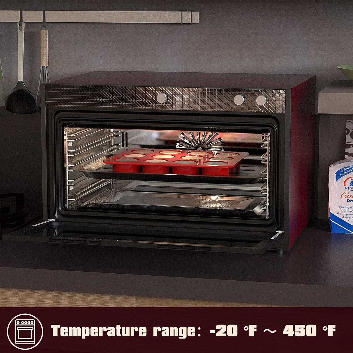 2 inch Chocolate Covered Oreo Molds Silicone - Set of 2-24 Cup SILIVO Chocolate Cookie Molds for Baking, Round Silicone Molds for Sandwich Cookie,Muffin,Cupcake,Pudding,Chocolate Coated Oreos