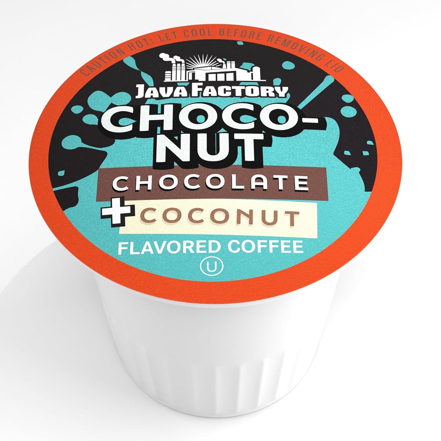 Java Factory Coffee Pods Choconut, 40 Count - Chocolate Coconut Flavored, Compatible with Keurig K Cup Brewers, Tropical Delight for Coffee Lovers