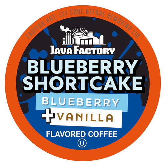 Java Factory Coffee Pods Blueberry Flavored Coffee for Keurig K-Cup Brewers, Blueberry Shortcake, 40 Count