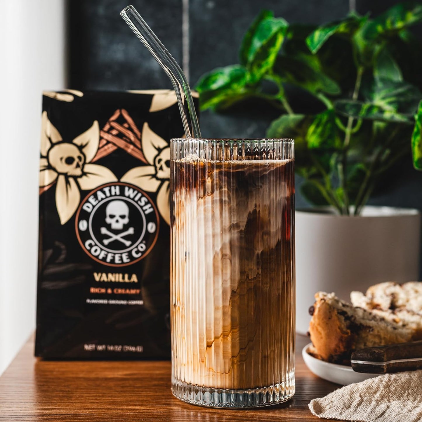 DEATH WISH COFFEE - Vanilla Ground Coffee (14 oz)