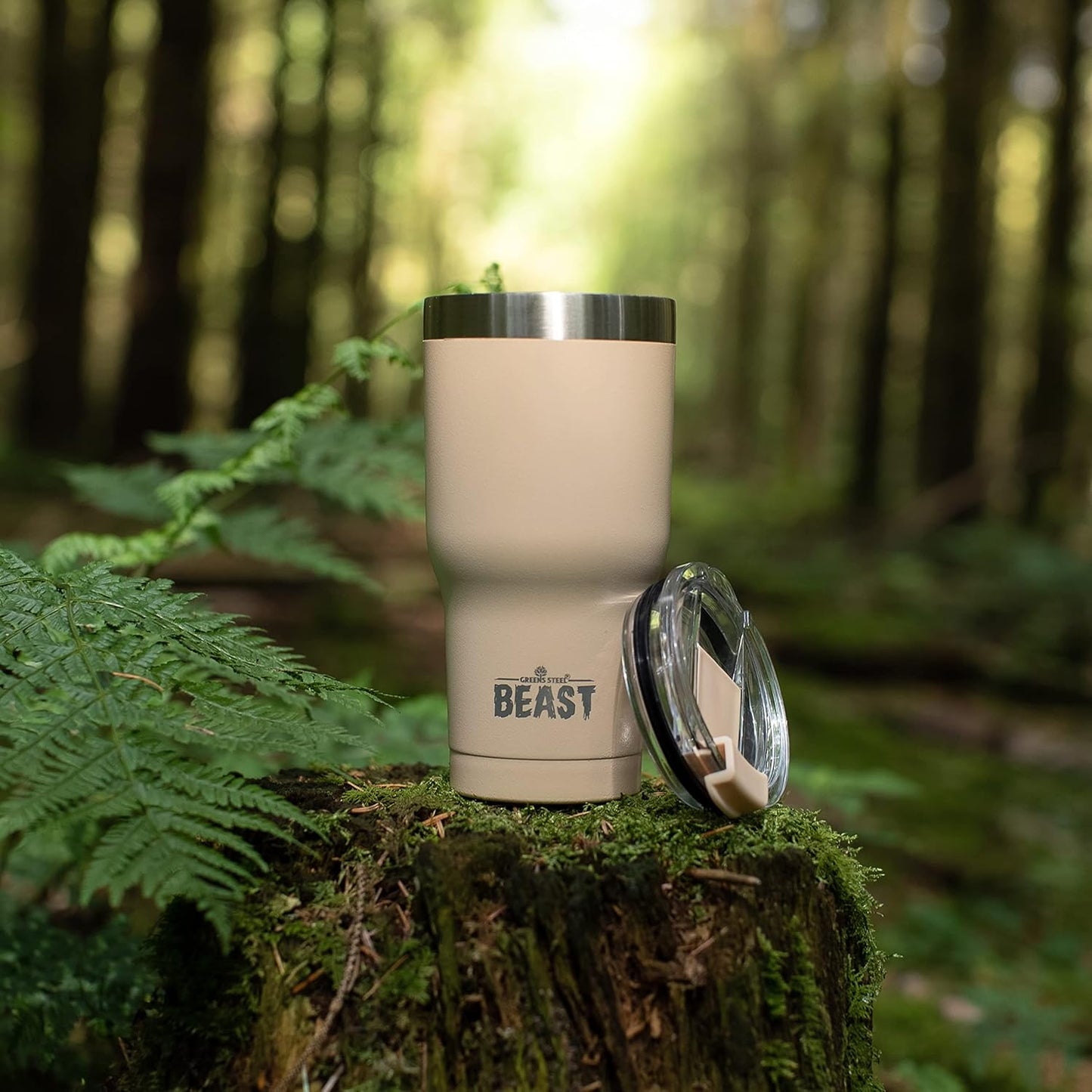 Beast 20 oz Tumbler Stainless Steel Vacuum Insulated Coffee Ice Cup Double Wall Travel Flask (Sand)