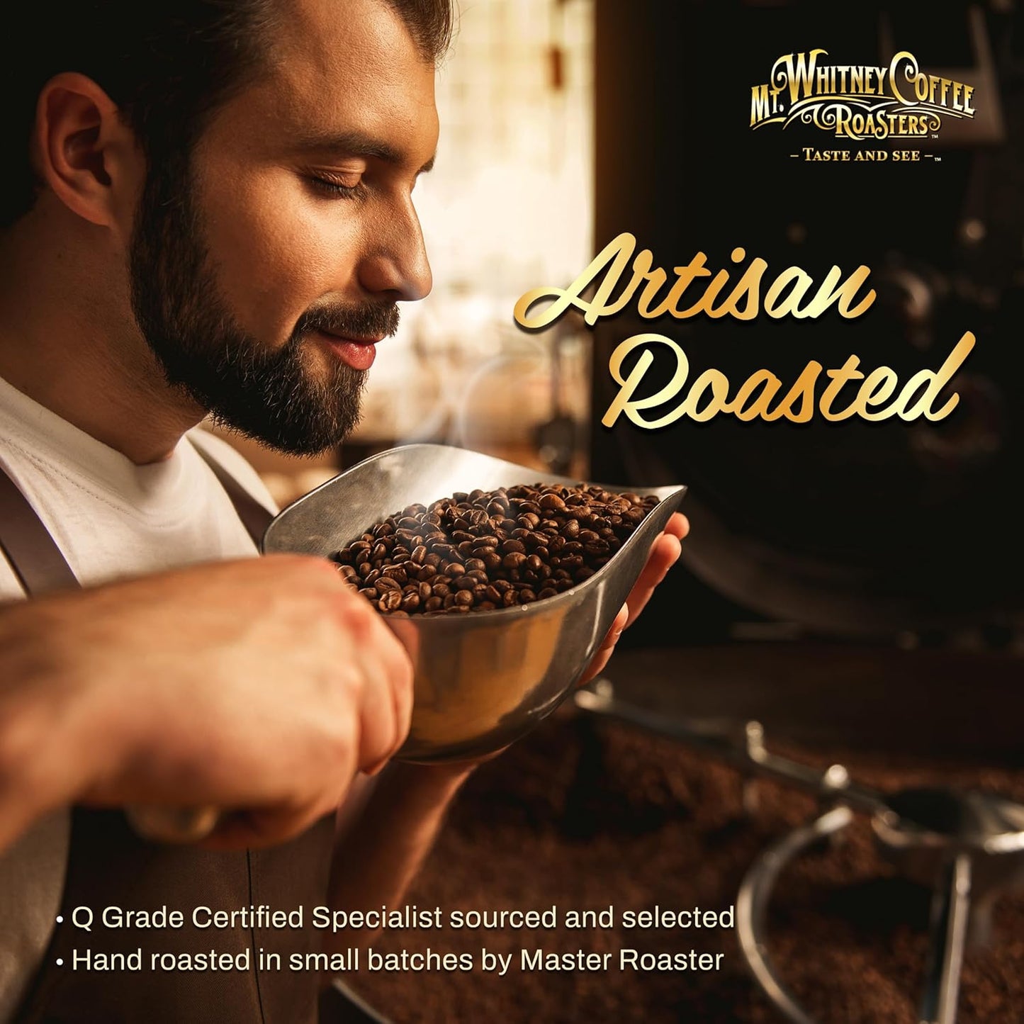 Mt. Whitney Base Camp Blend Coffee Beans - Medium Dark Roast Coffee, Low Acid Coffee - Ground Coffee, 2 pound (Pack of 1)