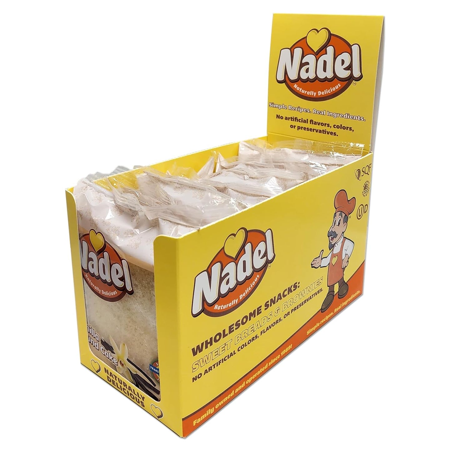 Nadel - NATURALLY DELICIOUS POUND CAKE SLICES (12 Pack) Sweet Breads & Cakes, Back to School lunch snack, breakfast bar