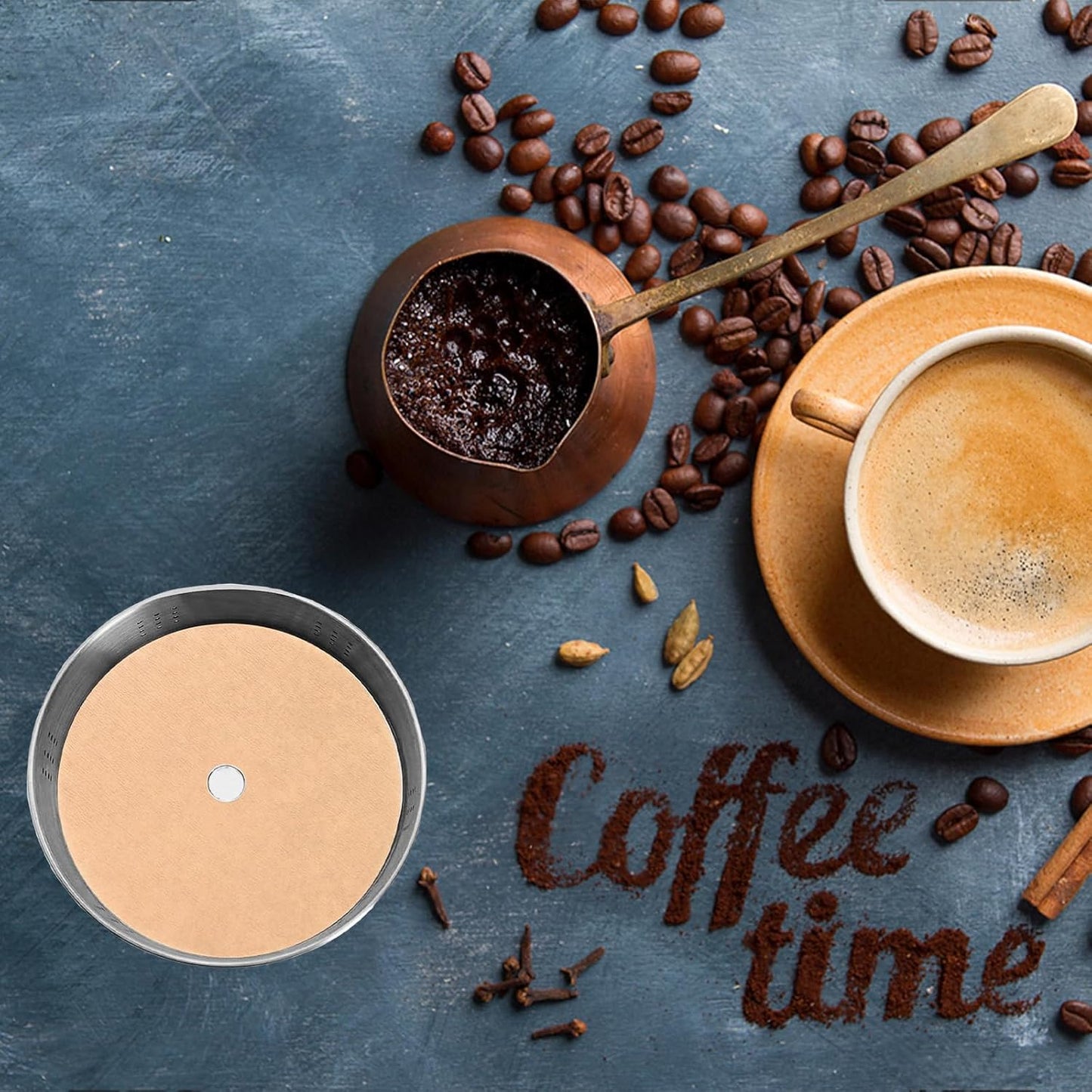 400 Count Percolator Coffee Filters, 3.75 In Unbleached Round Coffee Paper Filter for Percolator Coffee Pot, Disposable Disc Coffee Filter Suitable for Camping, Home, Office