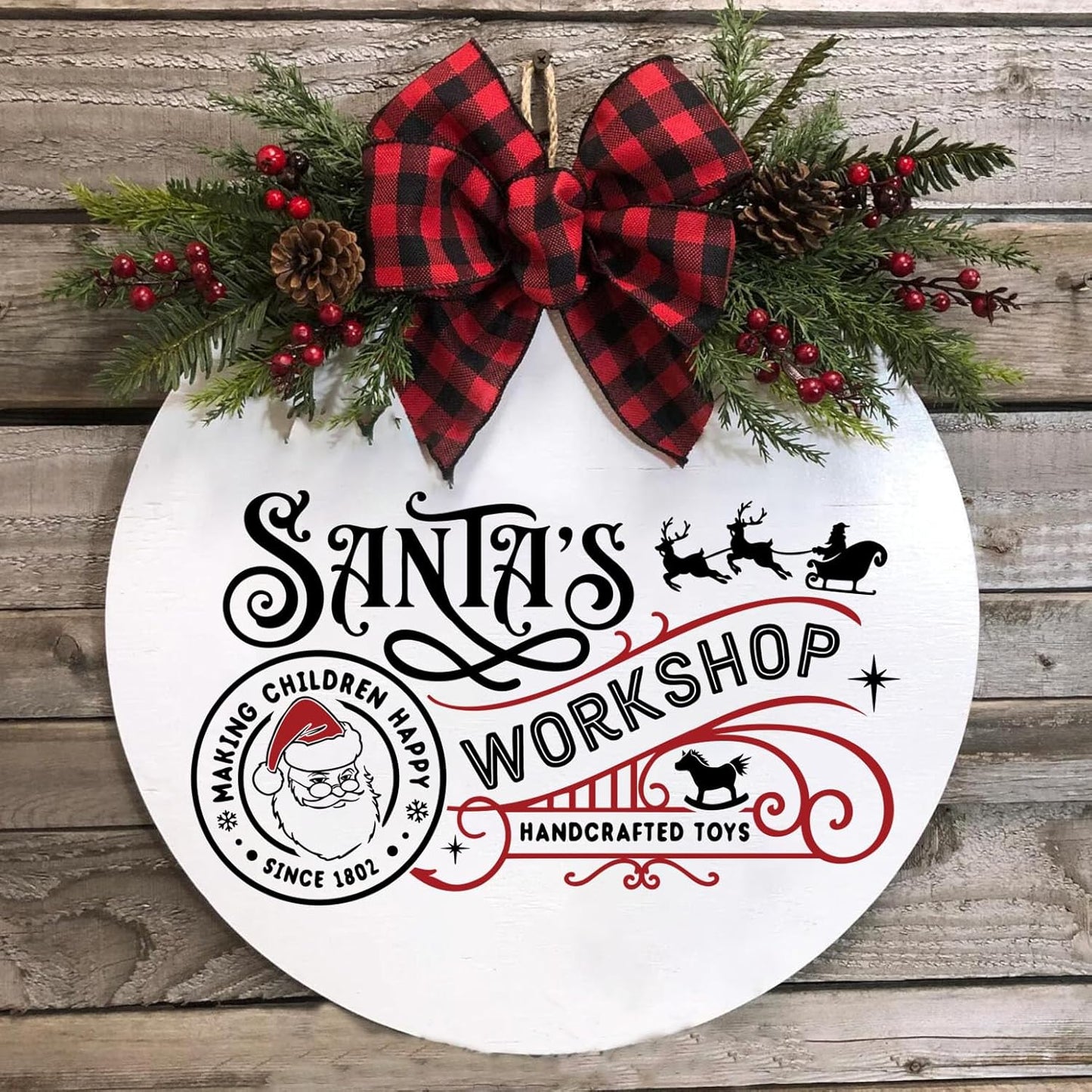 Christmas Stencils for Painting A4 Christmas Stencils for Crafts Reusable Holiday Drawing Templates for Wood Fabrics Door Mat Porch Hanger Winter Decor(XMS Stencil A402/10P)