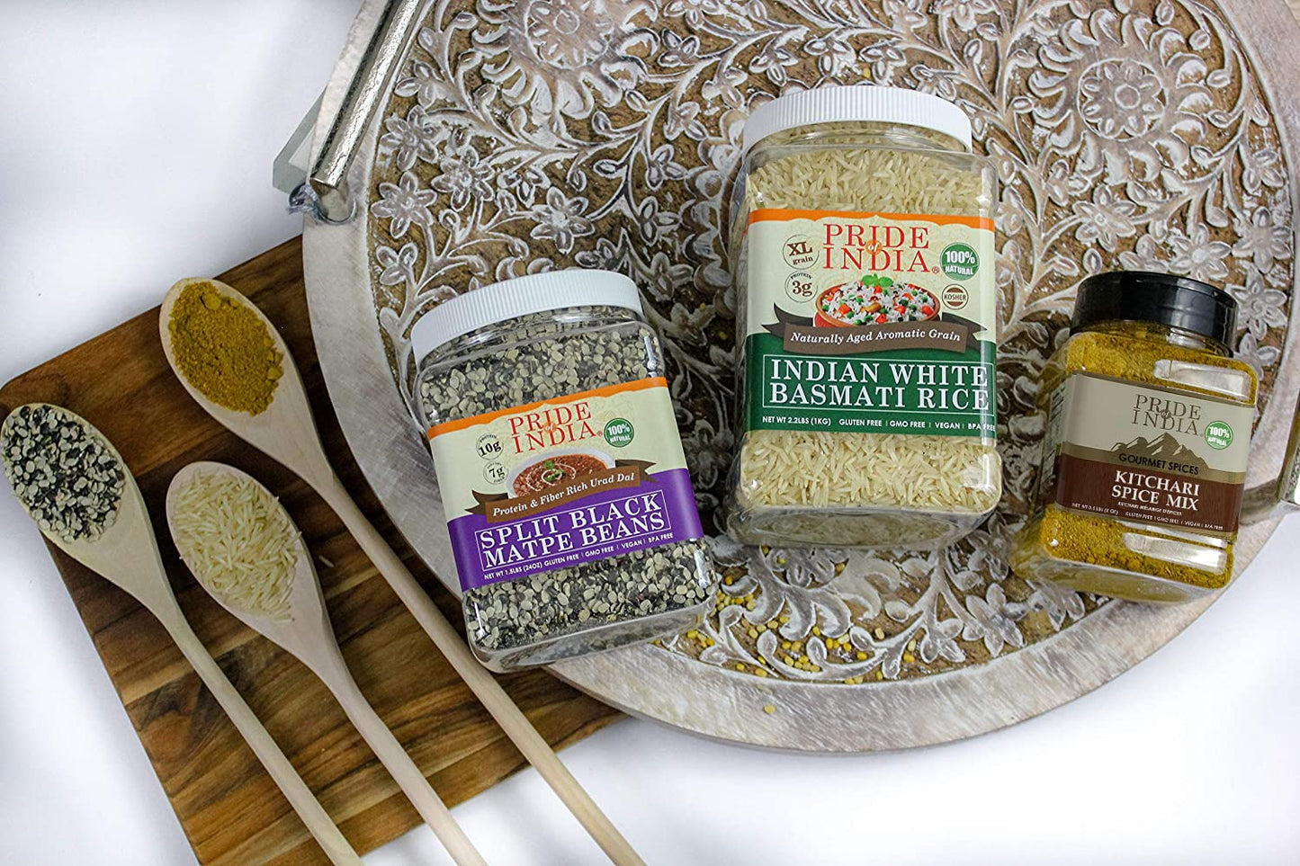 Pride Of India - PACK of 6 - Kitchari Spice Seasoning – Made with Authentic Indian Spices – Good for Health Cleanse & Diet – Easy to Use – 7 oz. Medium Dual Sifter Jar