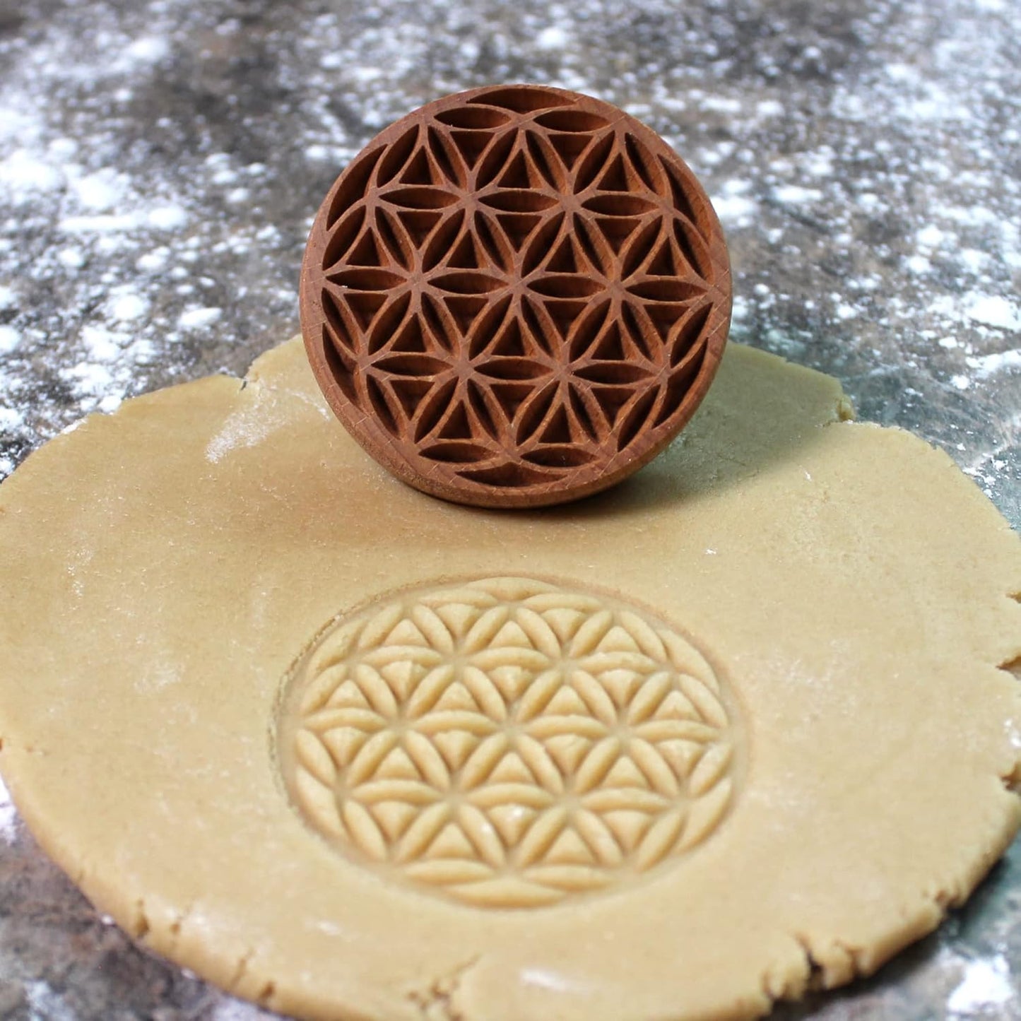 Wood Cookie Stamp, 2.5 Inch (Seed of Life CS-007)