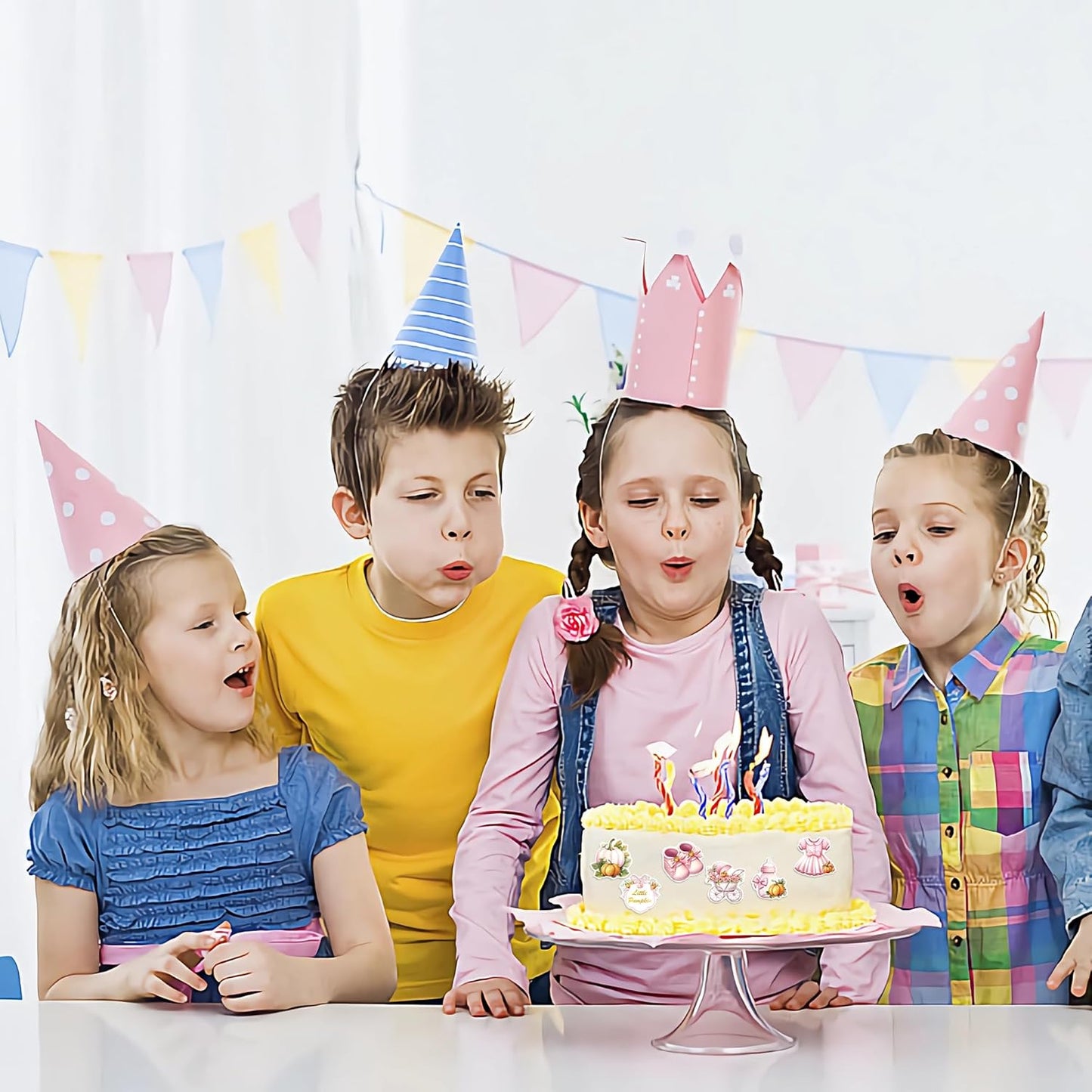 36Pcs Little Pumpkin Cupcake Toppers Pink Pumpkin Cupcake Picks Little Pumpkin Baby Shower Cake Decorations Thanksgiving Party Cake Decorations Kids Birthday Party Supplies