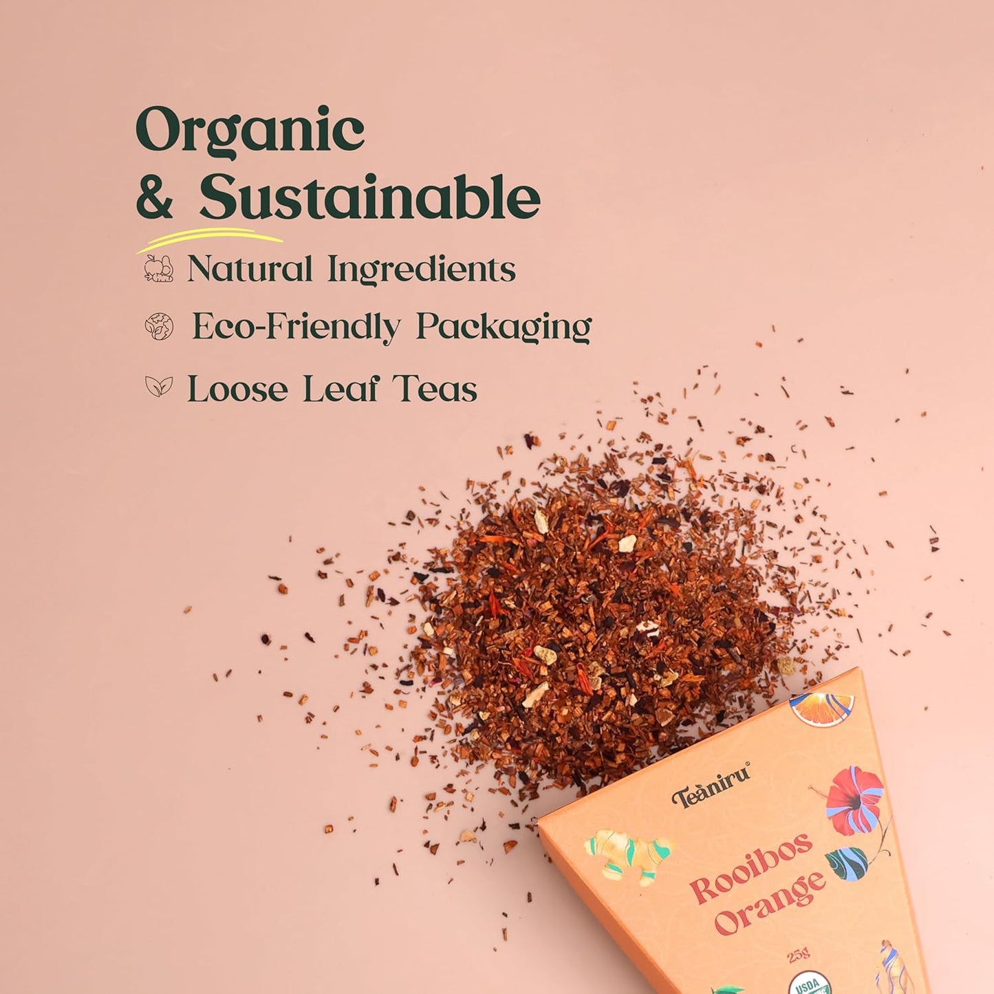 Teaniru, Fruit & Herb Tea Assortment - Pack of 20 | 6 Exotic Flavors x 25 g | Tea Gift Box for Family, Friends & Employees | Bulk Gifts for Corporates & Clients