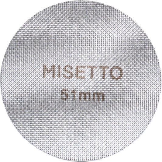 51mm Espresso Puck Screen, 100μm 1.7mm Thickness, MISETTO S/S Stainless Steel Reusable Professional Barista Portafilter Coffee Filter Mesh Plate for Espresso Portafilter Filter Basket(51mm)