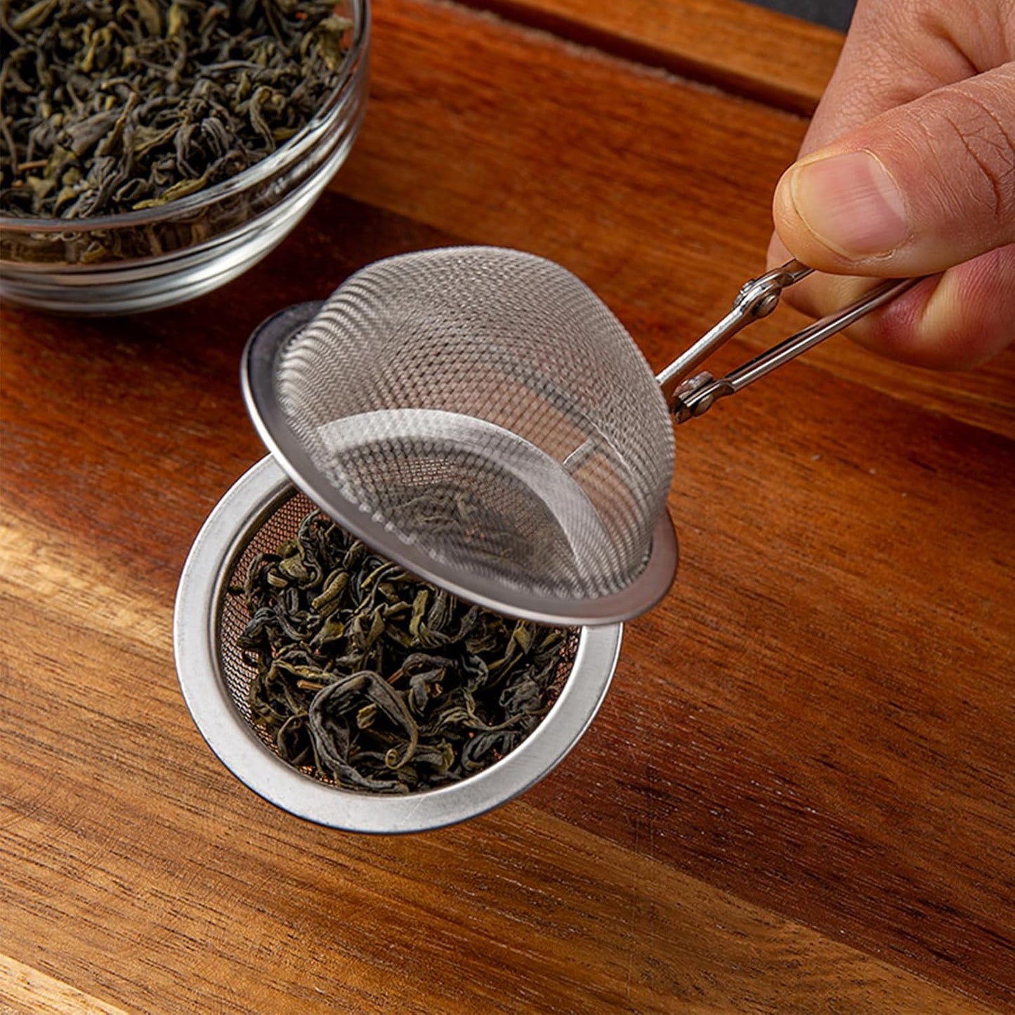 Snap Ball Tea Strainer, Voittozege 20 Pcs Premium Stainless Steel Tea Infuser with Handle Tea Infuser Filter with Tong Pincer Steeper Reusable for Loose Leaf Tea, Spices, Seasonings