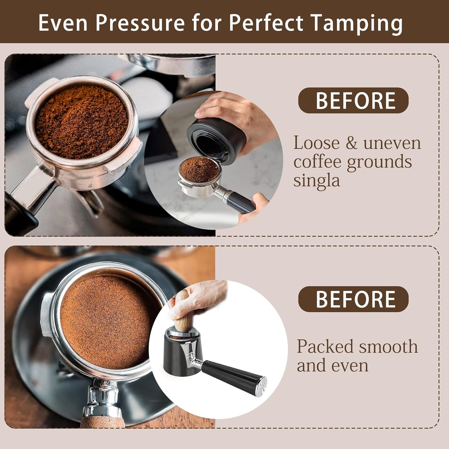 Coffee Tamper Base Compatible with Ninja Espresso ES601/ES701,Handheld Portafilter Support Stand For Ninja Cafe Luxe Machine,Anti-Slip Coffee Accessories Improves Tamping Stability and Extraction