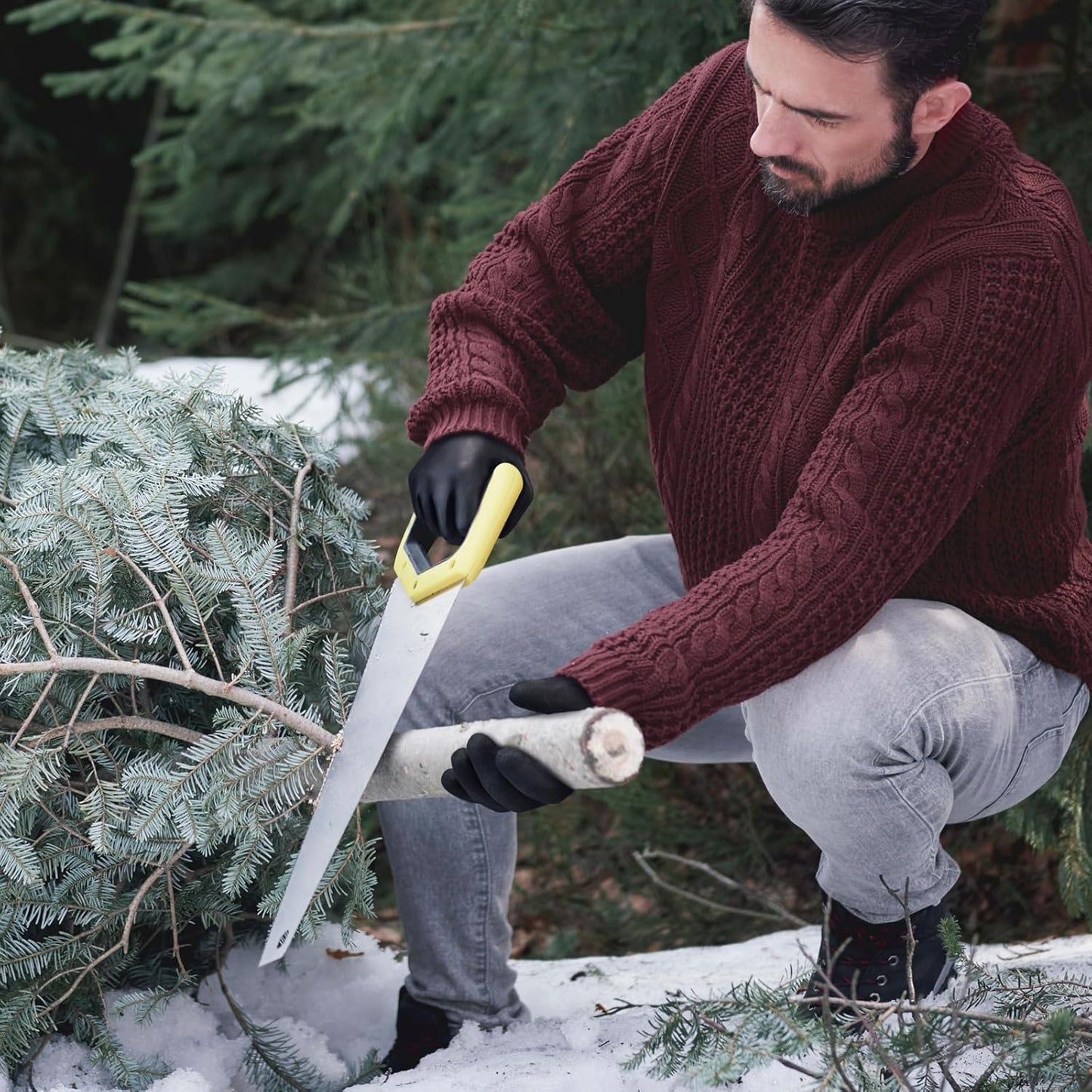 KAYGO Winter Waterproof Work Gloves for Men and Women, Thermal Insulated Freezer Rubber Coated Gloves,Super Grip,KG160,M