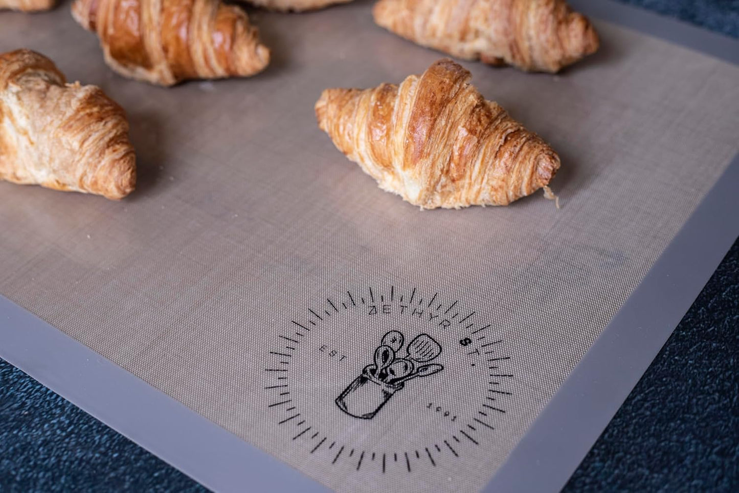 Silicone Baking Mats for 3/4 Size Cookie Sheets for Baking - 3 Pack - Non-Stick, Food Safe Oven Safe Liners for baking sheets - Easy Clean, Mess-Free Baking Sheet Liners, 13.5 x 19.5 Inches